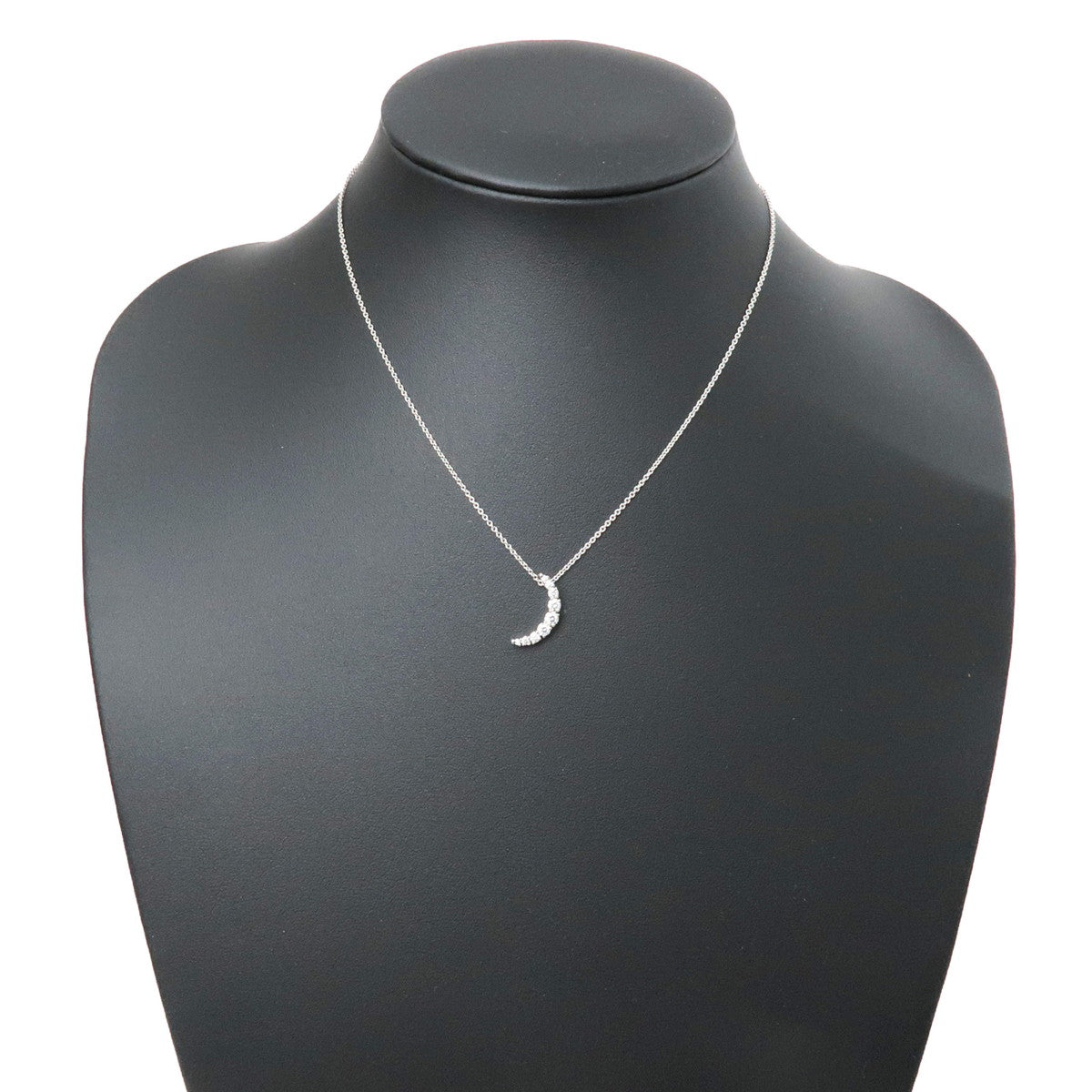 White gold deals crescent moon necklace