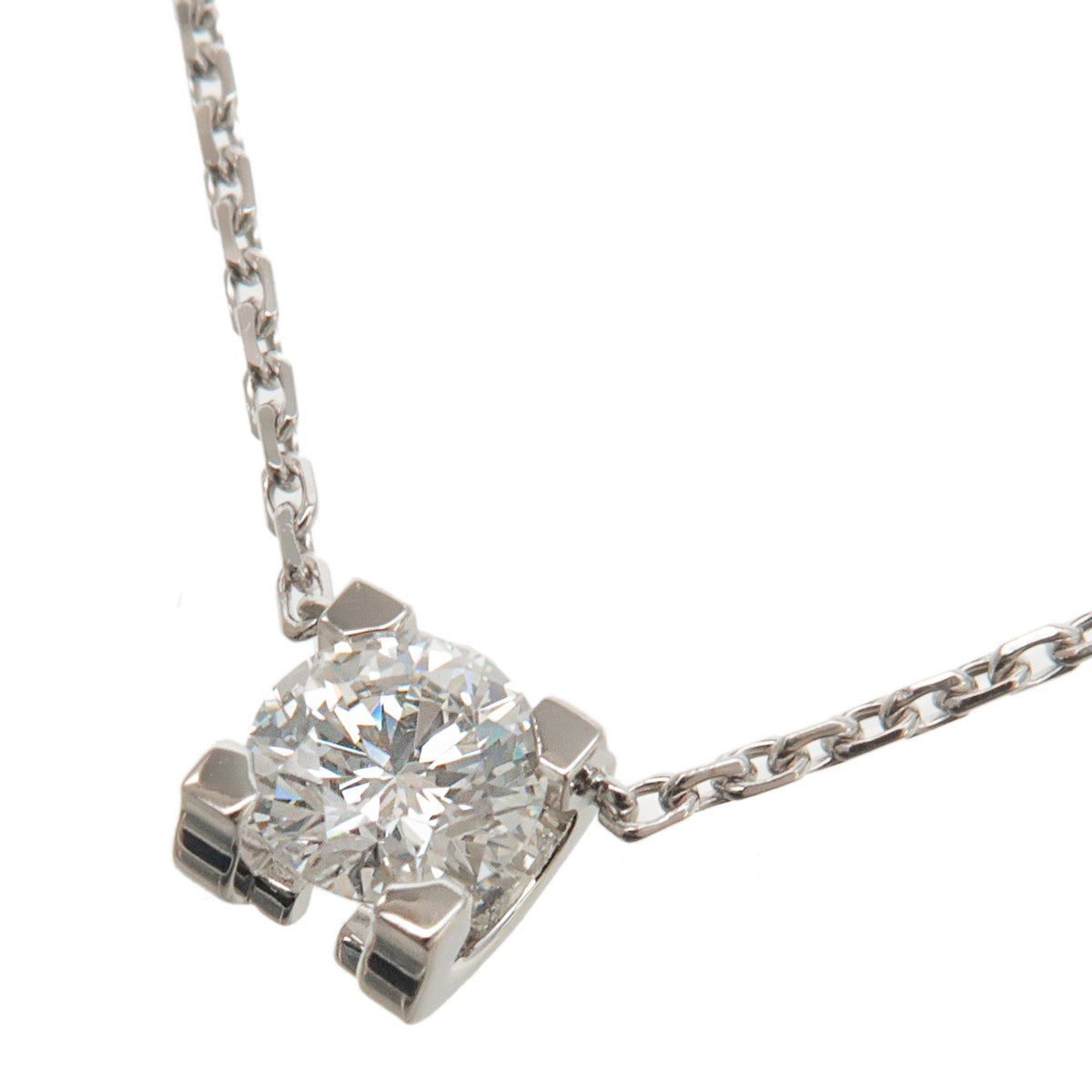 Cartier-C-de-Cartier-Diamond-Necklace-0.31ct-K18WG-White-Gold