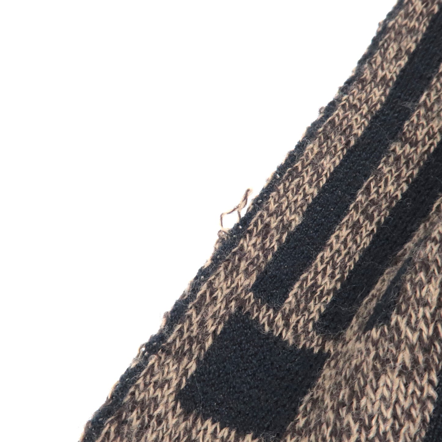 FENDI Zucca Print Knit Scarf Brown Black