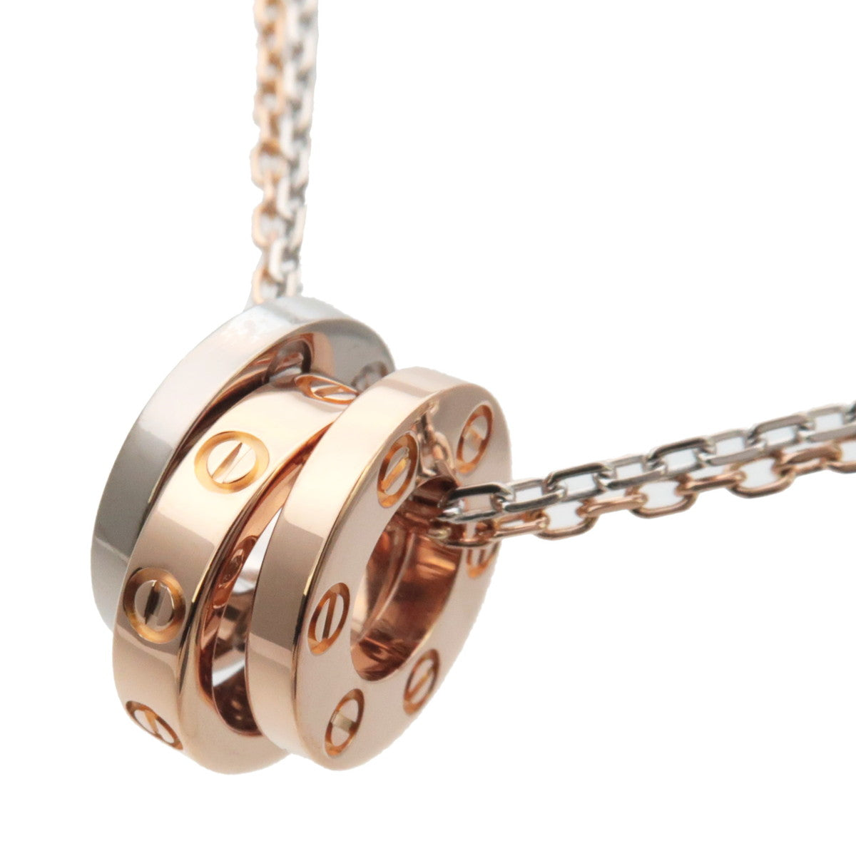 Cartier-Love-Three-Hoop-6P-Diamond-Necklace-Rose-Gold-White-Gold
