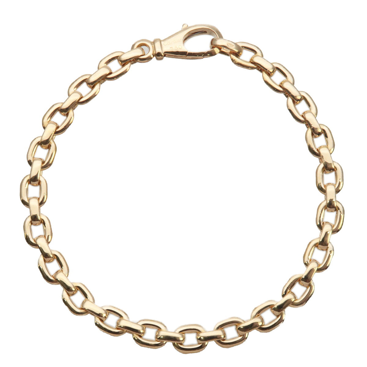 Cartier-Meplat-Chain-Bracelet-K18YG-750YG-Yellow-Gold-Calcier