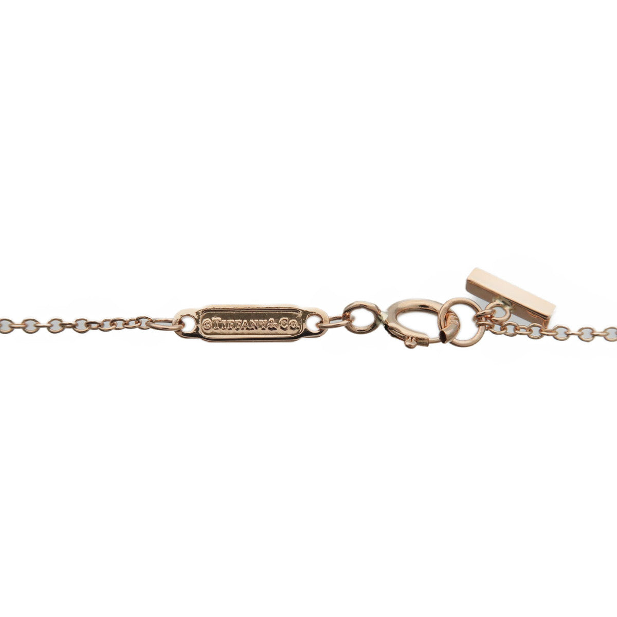 Tiffany&Co. Tiffany T Smile Micro Diamond Necklace K18 Rose Gold