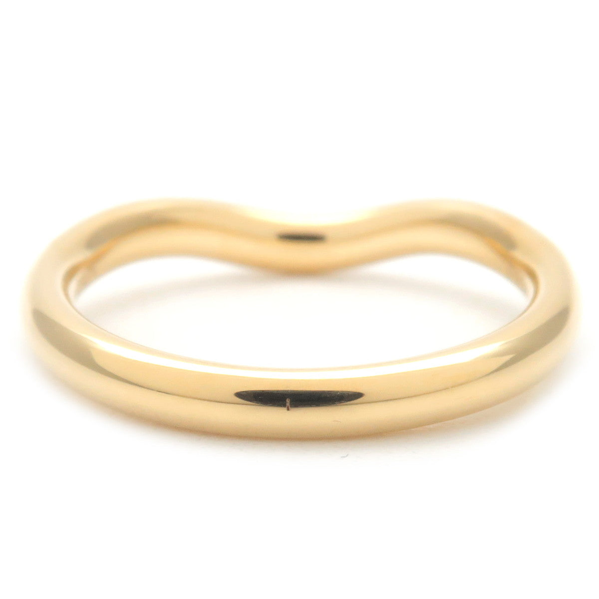 Tiffany&Co. Curved Band Ring 9P Diamond Yellow Gold US4 EU46.5