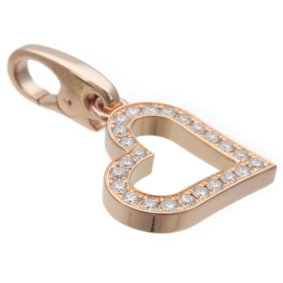 Cartier Heart Diamond Charm K18PG 750PG Rose Gold
