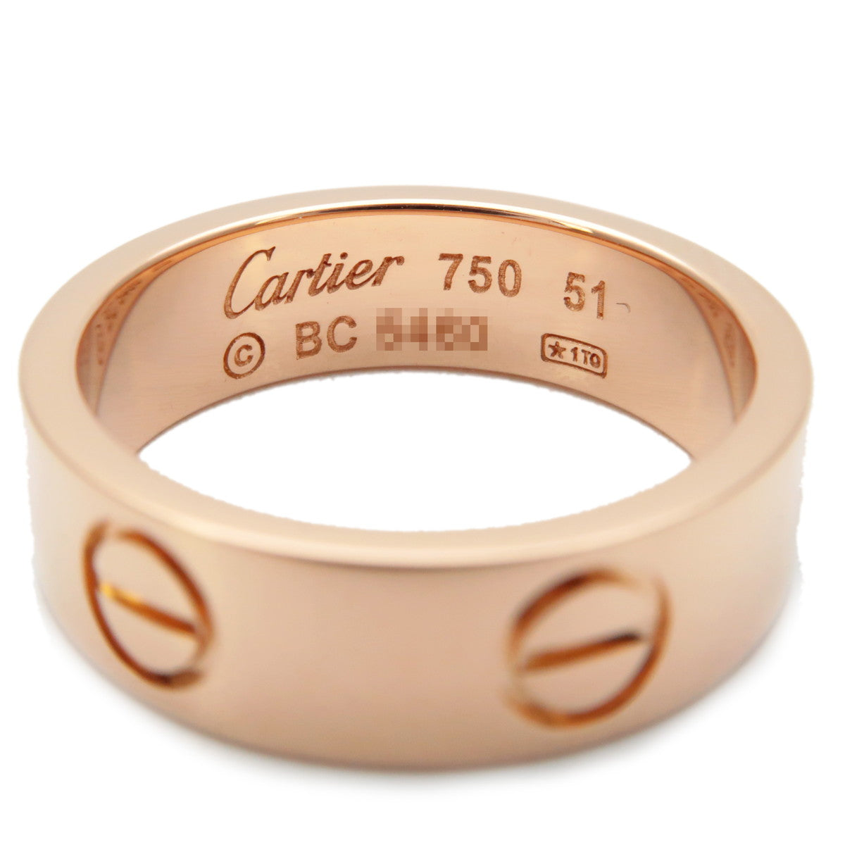 Cartier Love Ring K18PG 750PG Rose Gold #51 US5.5-6 EU51.5