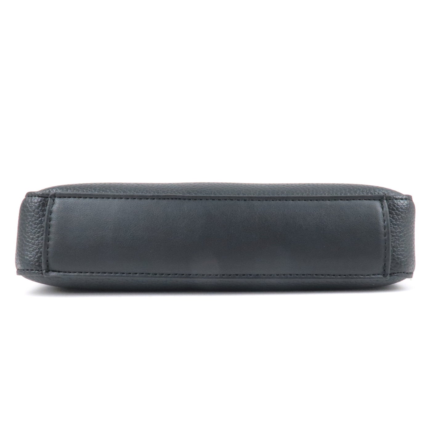 Mario Valentino Leather 2 Way Shoulder Bag Hand Bag Purse Black