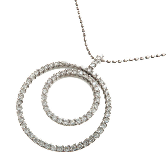 VENDOME-AOYAMA-Diamond-Necklace-0.37ct-K18WG-750WG-White-Gold