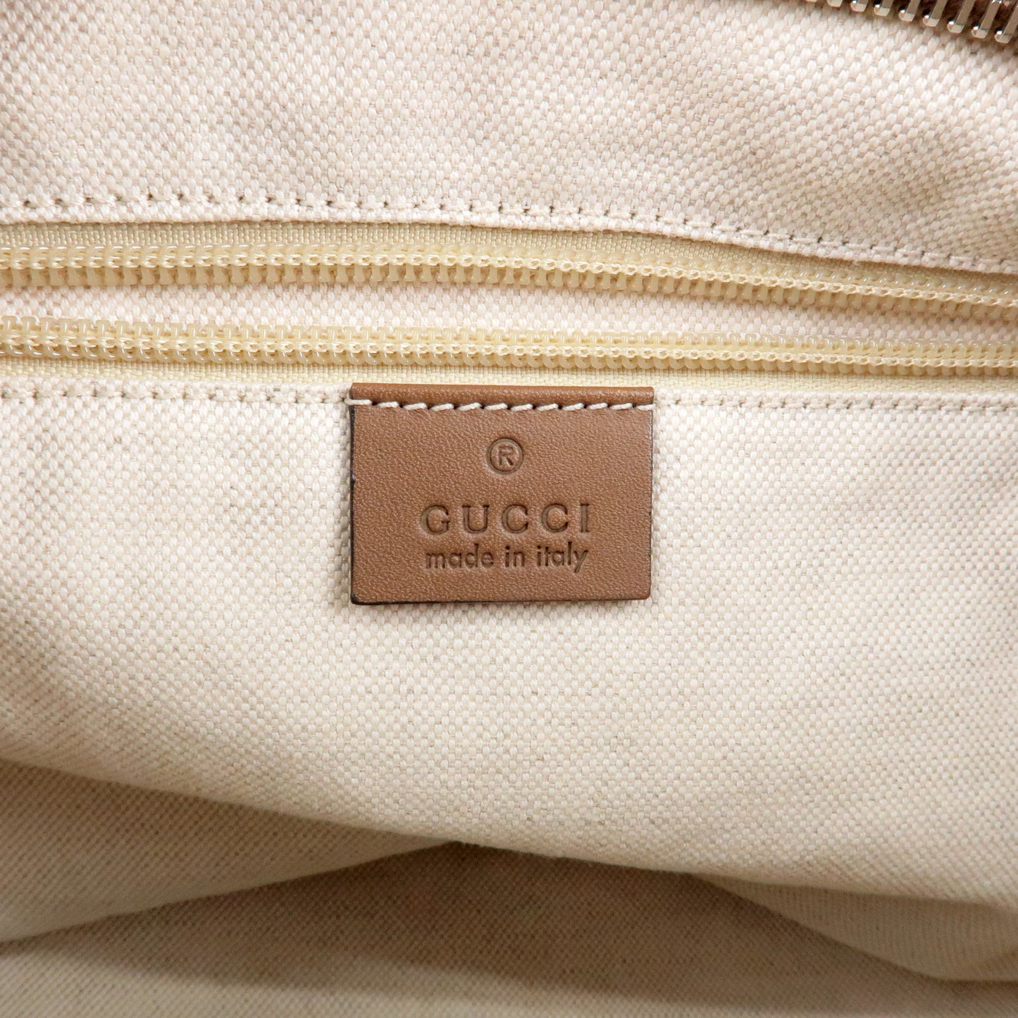 GUCCI GG Nylon Leather Shoulder Bag Purse Brown 314529
