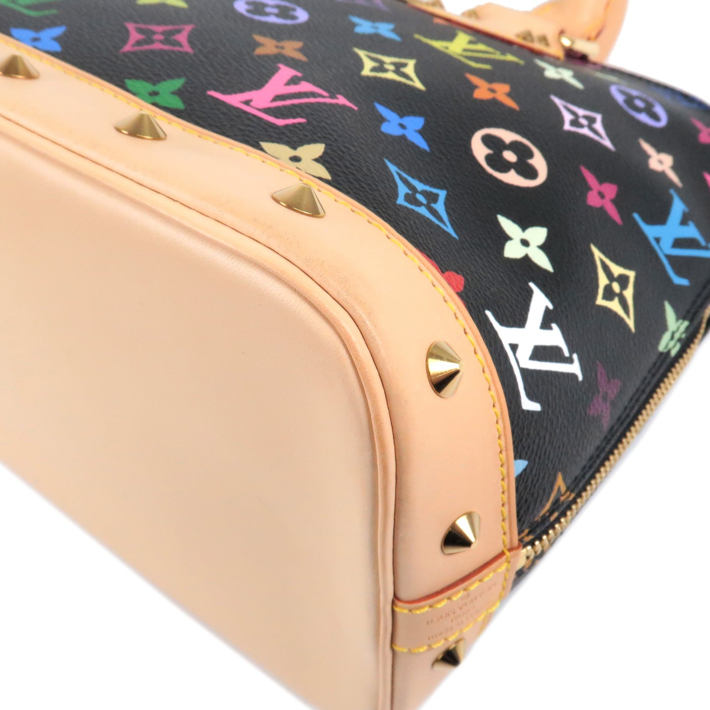 Louis Vuitton Monogram Multi Color Alma Hand Bag Noir M92646