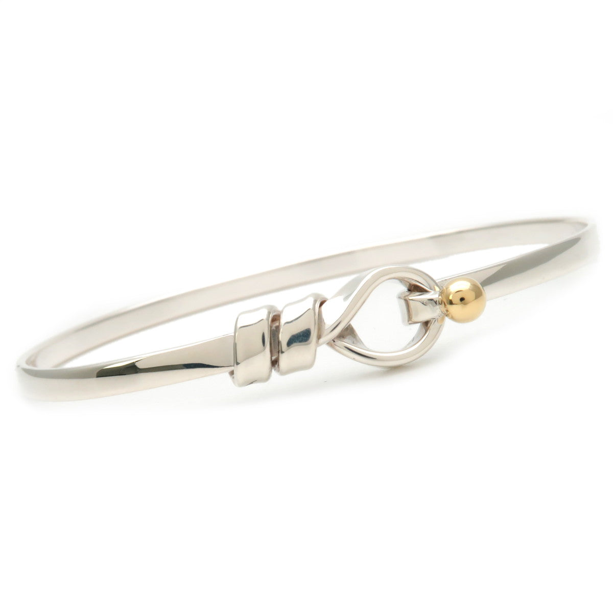 Tiffany&Co. Love Knot Bracelet Bangle Silver925 750YG Yellow Gold