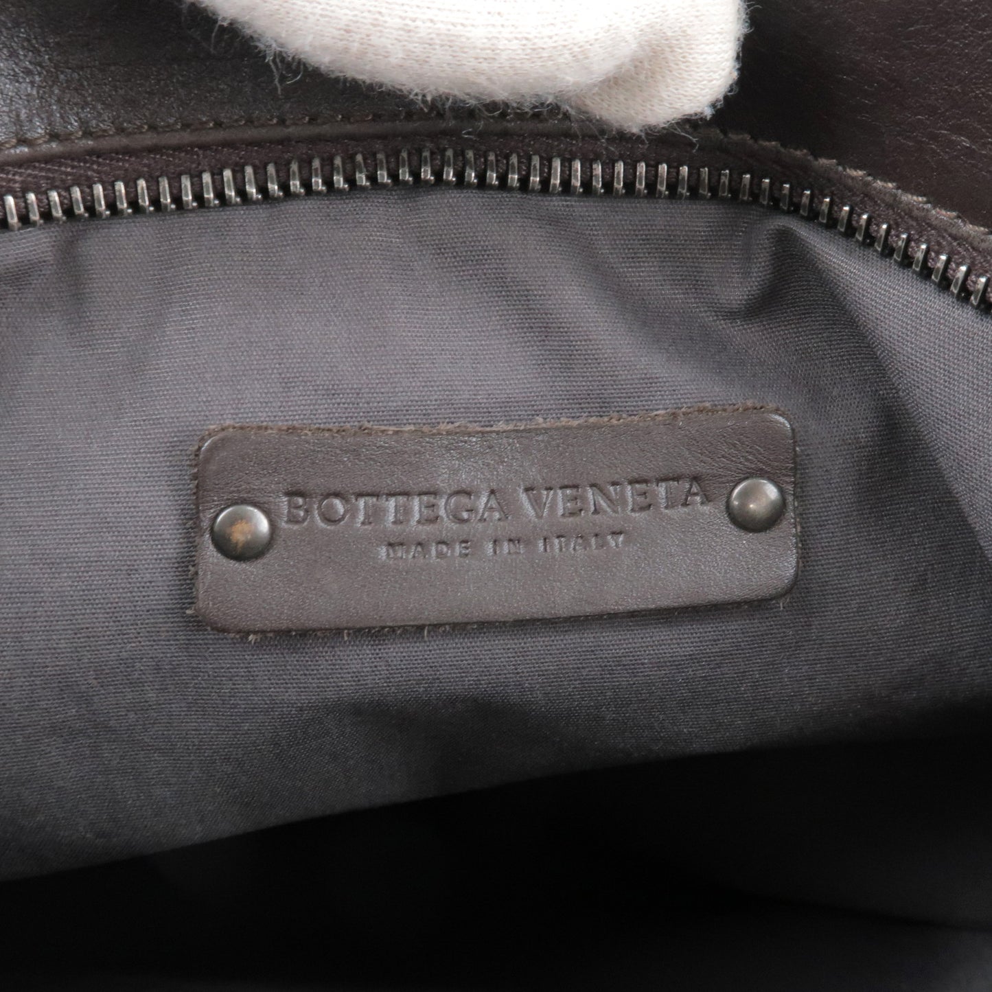 BOTTEGA VENETA Intrecciato Leather Shoulder Bag Brown