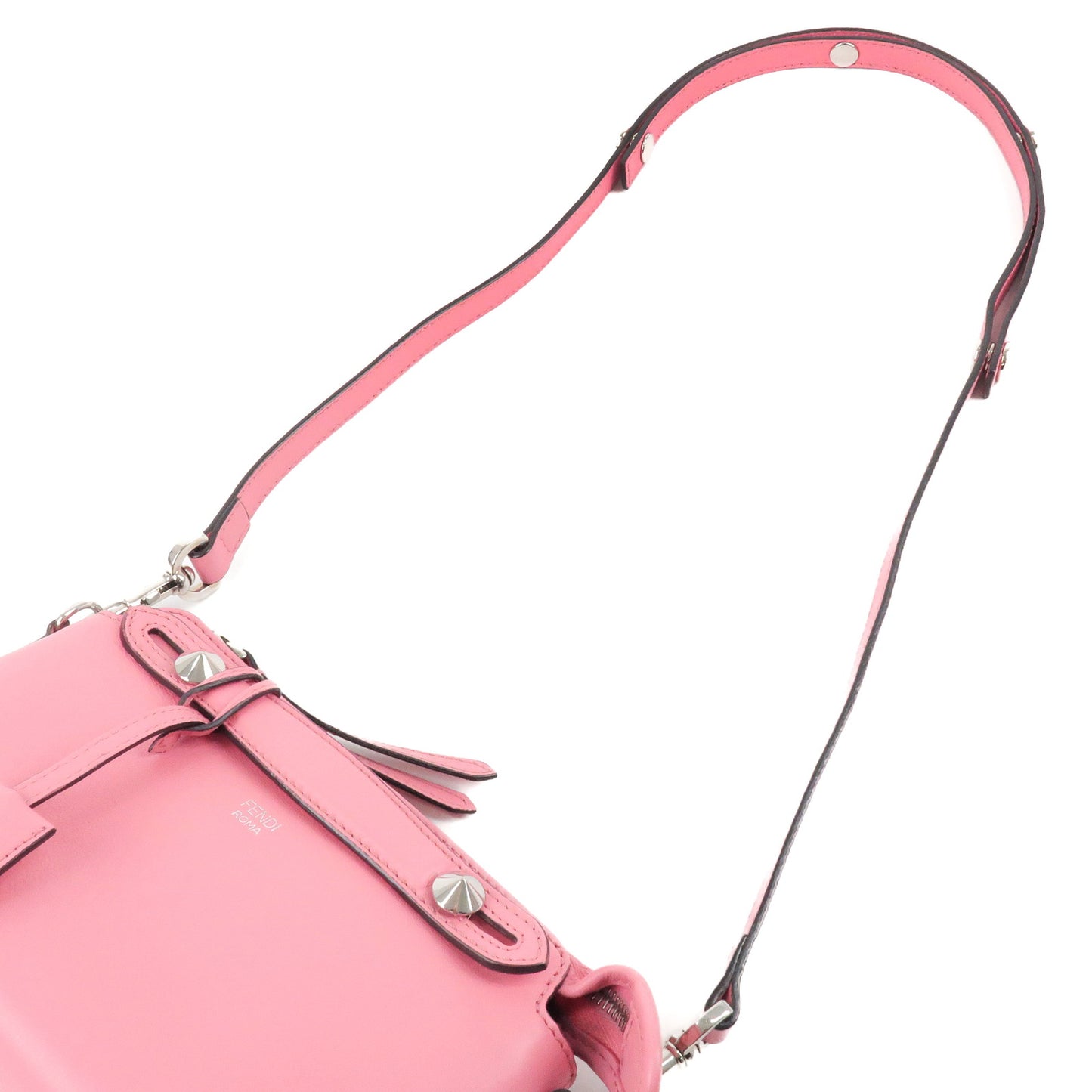 FENDI By The Way Mini 2Way Leather Shoulder Bag Pink 8BL135