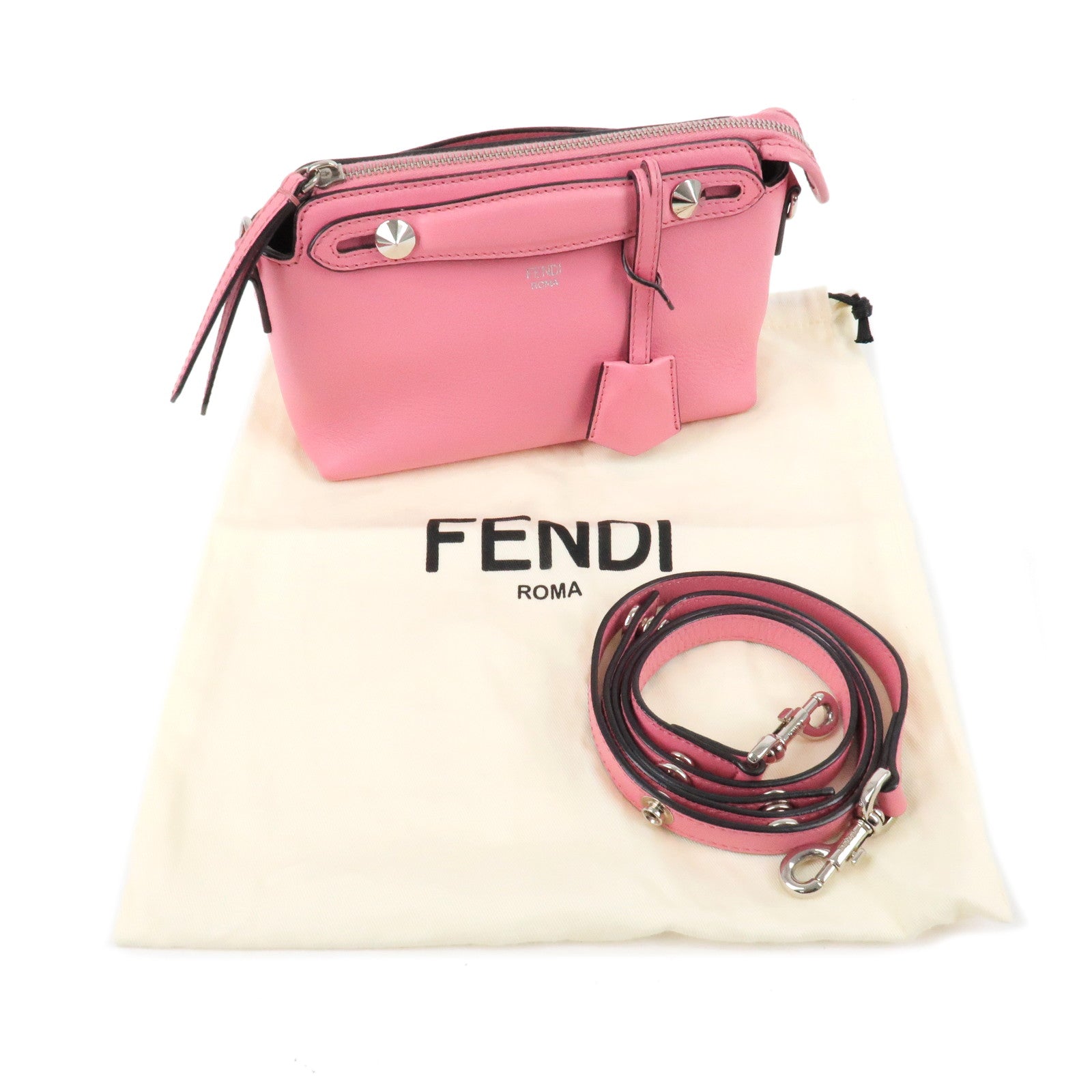 FENDI-By-The-Way-Mini-2Way-Leather-Shoulder-Bag-Pink-8BL135 – dct