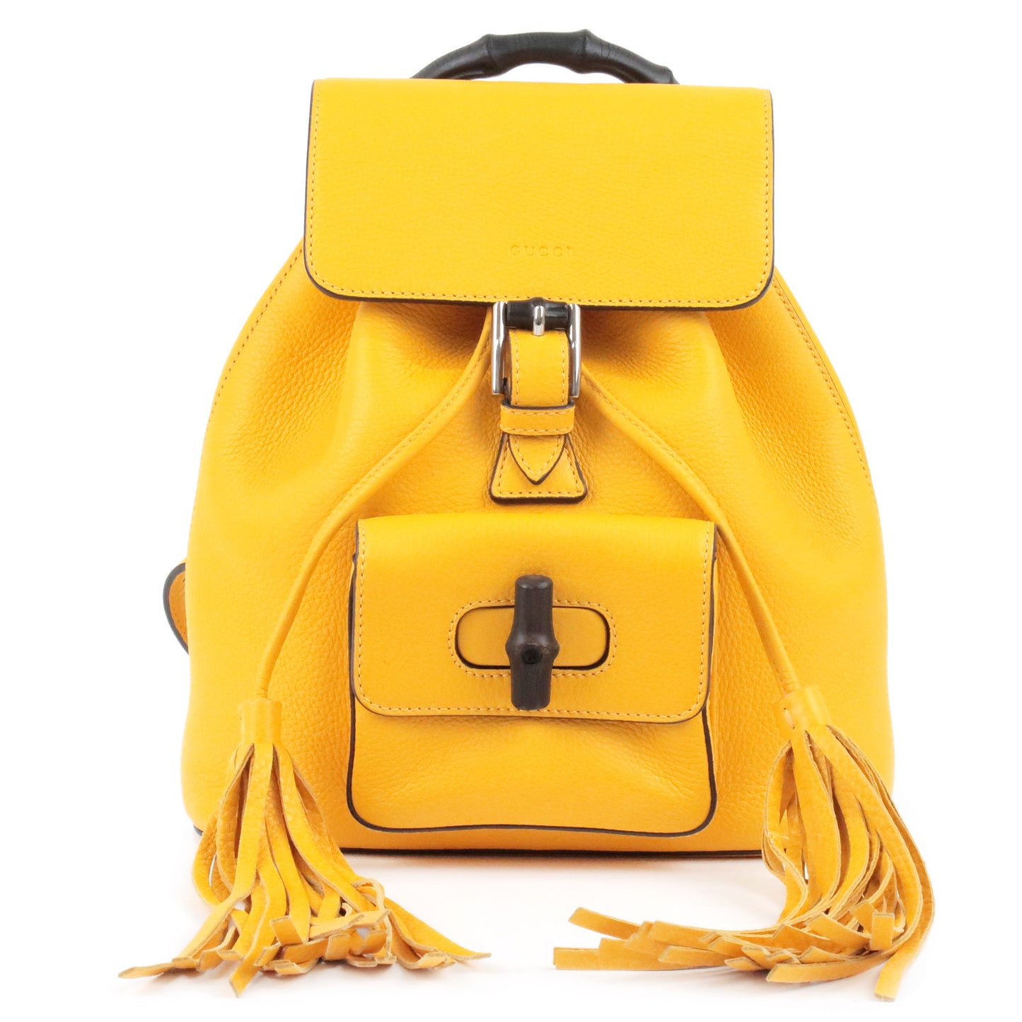 GUCCI-Bamboo-Back-Pack-With-Fringe-Leather-Yellow-387149