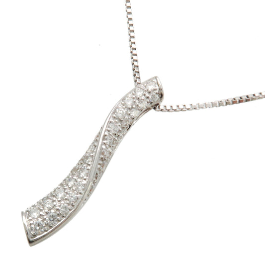VENDOME-AOYAMA-Diamond-Necklace-0.23ct-K18WG-750WG-White-Gold