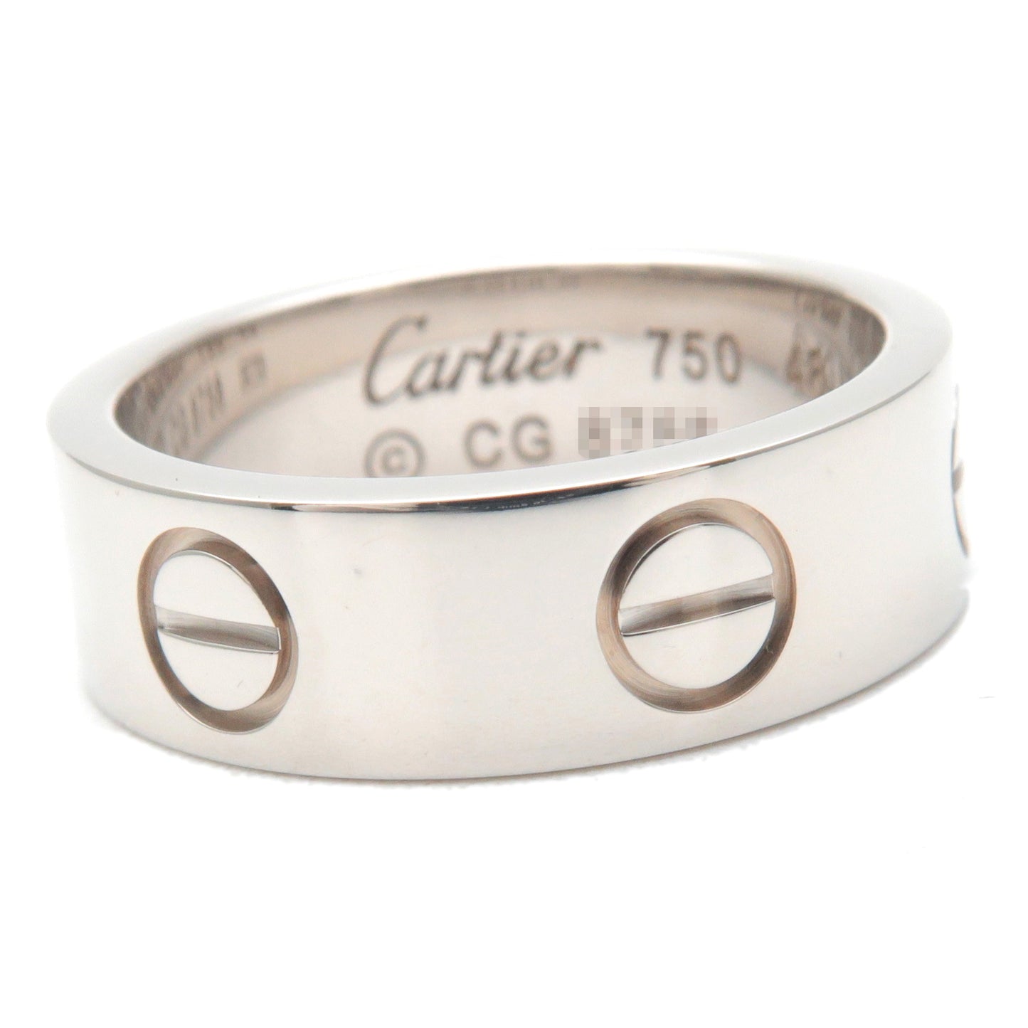 Cartier Love Ring K18WG 750WG White Gold #48 US4.5 HK10 EU48