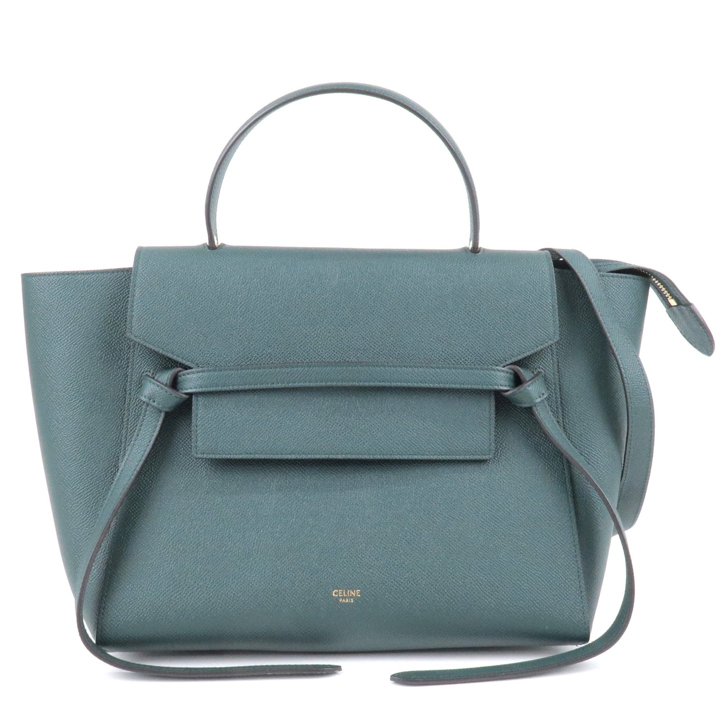 CELINE-Leather-Mini-Belt-Bag-Hand-Bag-Shoulder-Bag-Green-189103