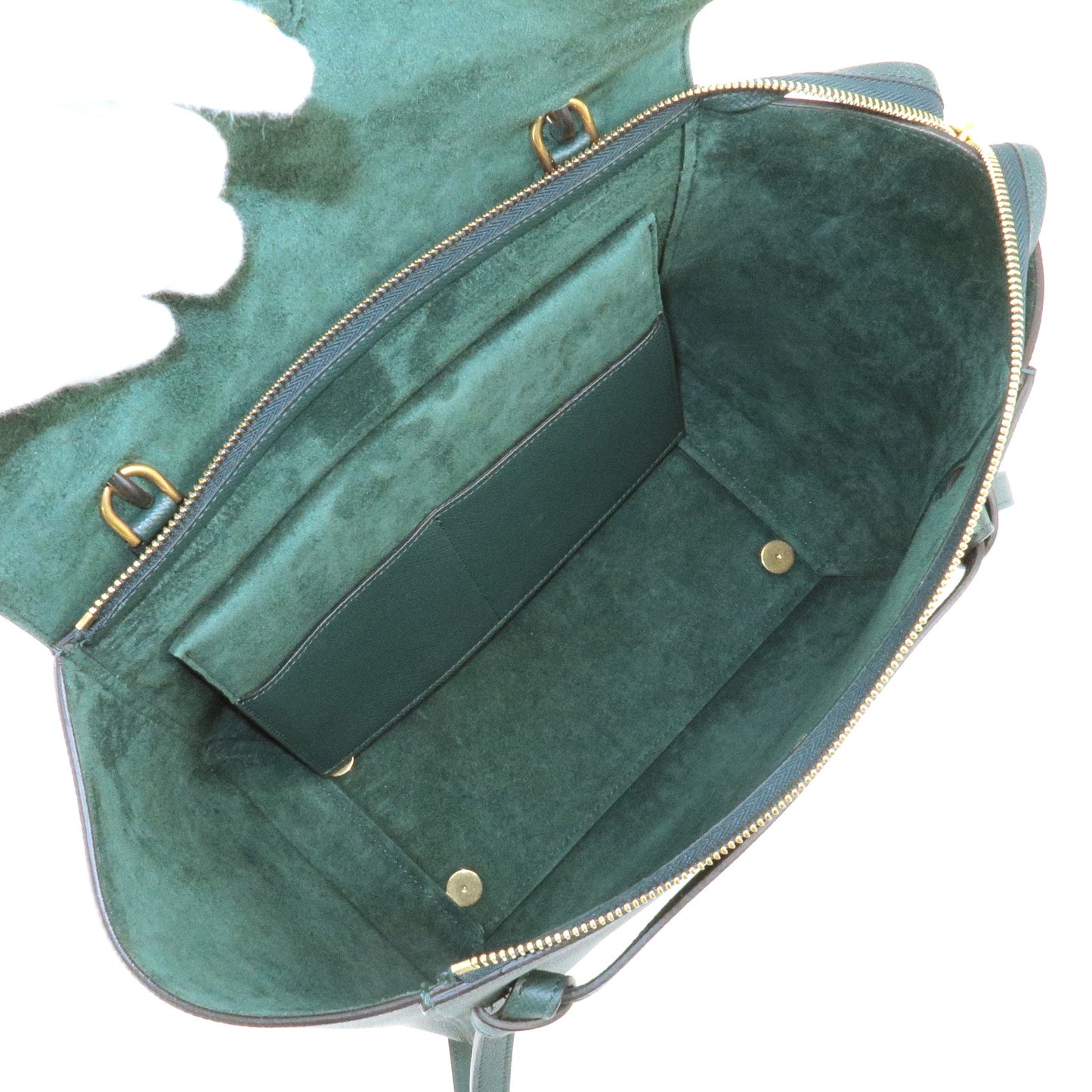 CELINE Leather Mini Belt Bag Hand Bag Shoulder Bag Green 189103