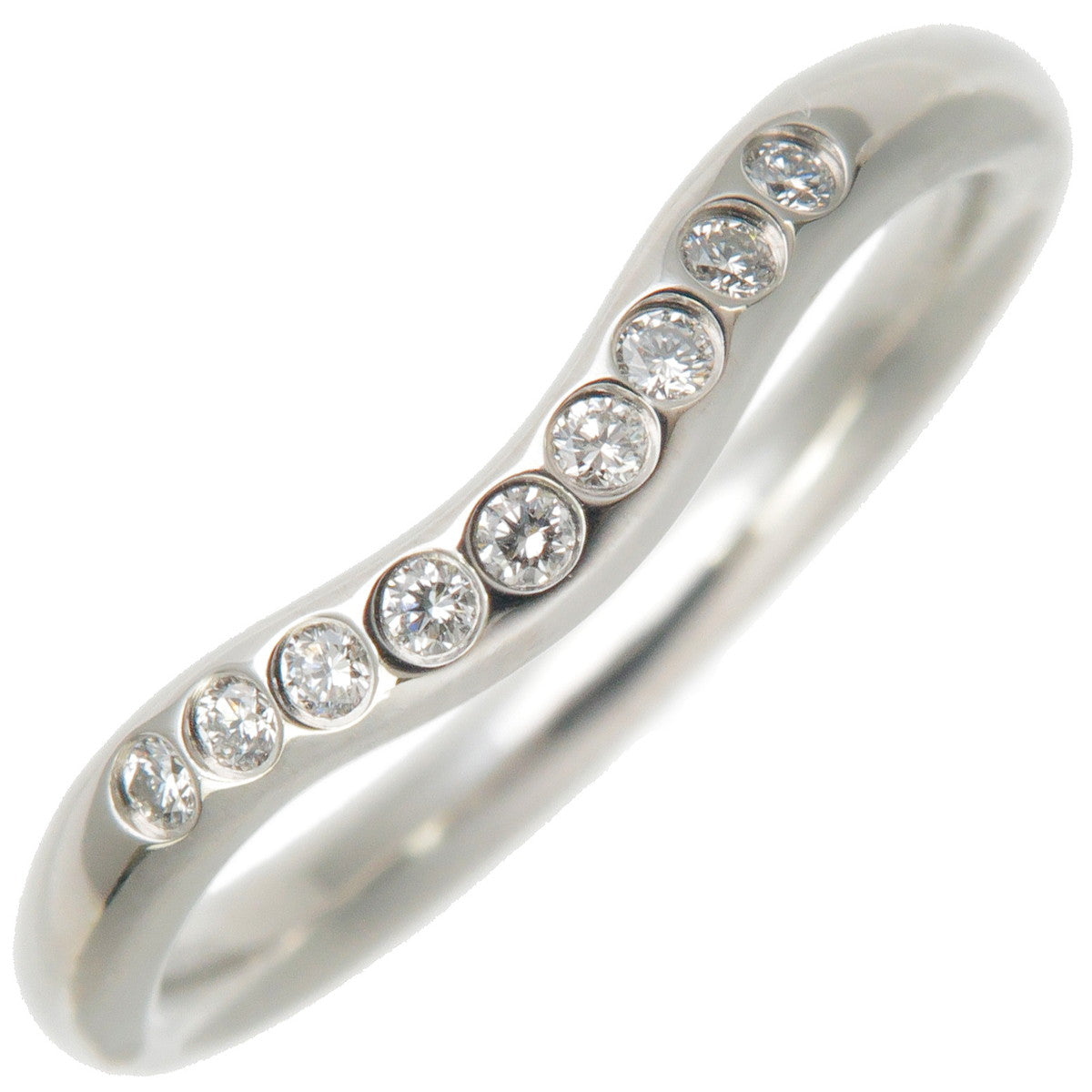 Tiffany&Co.-Curved-Band-Ring-9P-Diamond-Platinum-US5-5.5-EU50.5