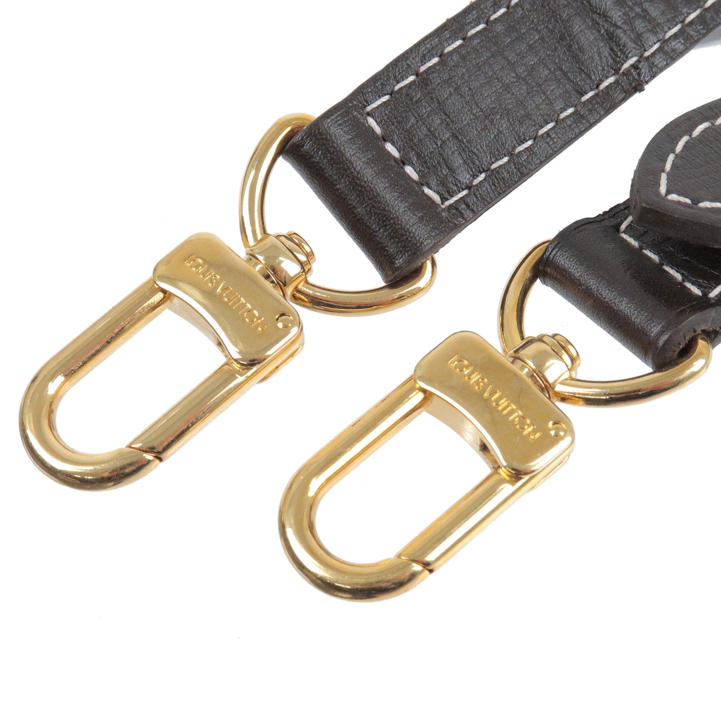 Louis Vuitton Leather Shoulder Strap Dark Brown Adjustable