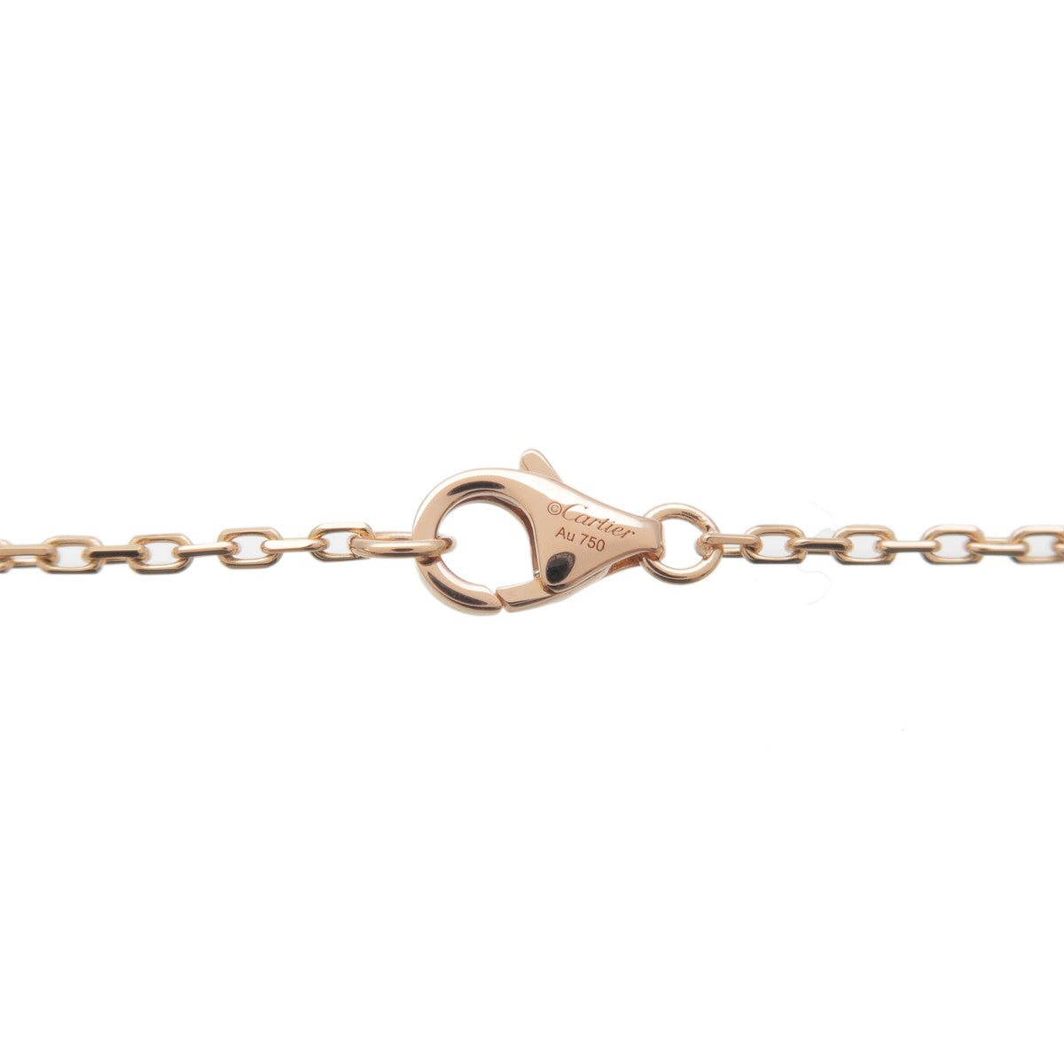 Cartier Love Circle Pave Diamond Necklace K18PG Rose Gold