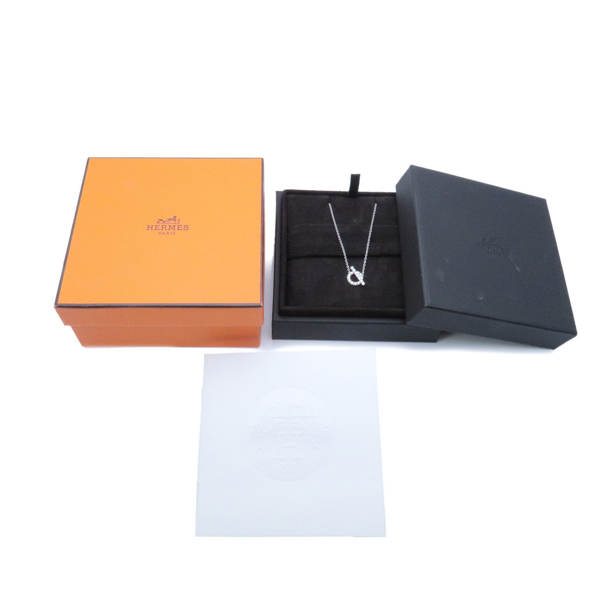 Hermes Finesse Diamond Necklace 0.46ct K18WG 750WG White Gold