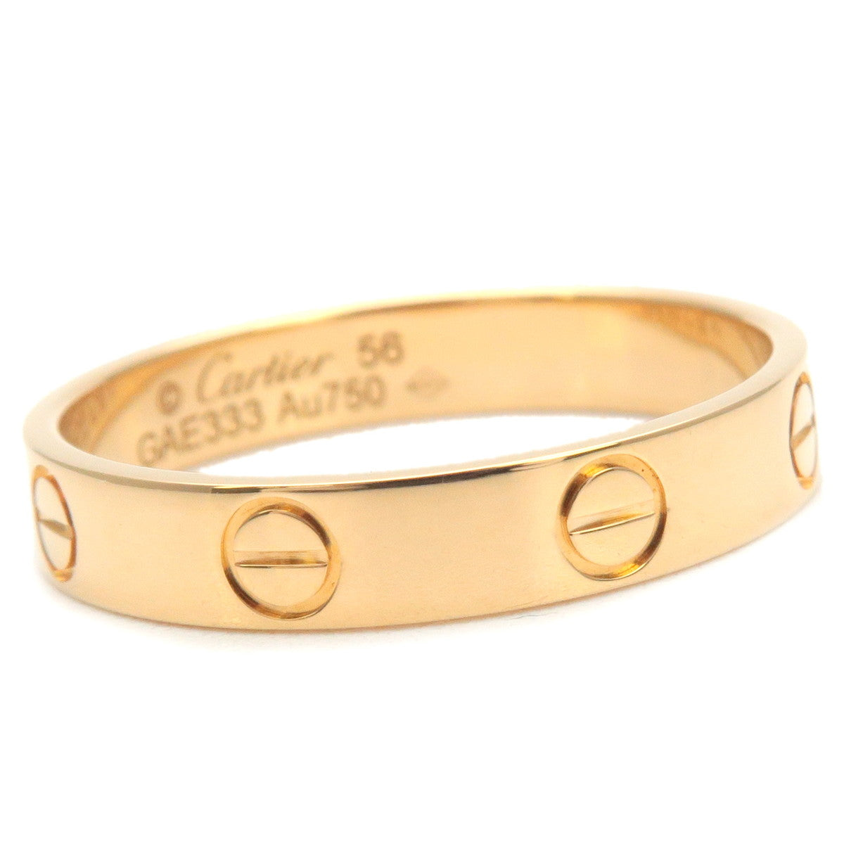 Cartier Mini Love Ring K18YG Yellow Gold #56 US7.5-8 EU56