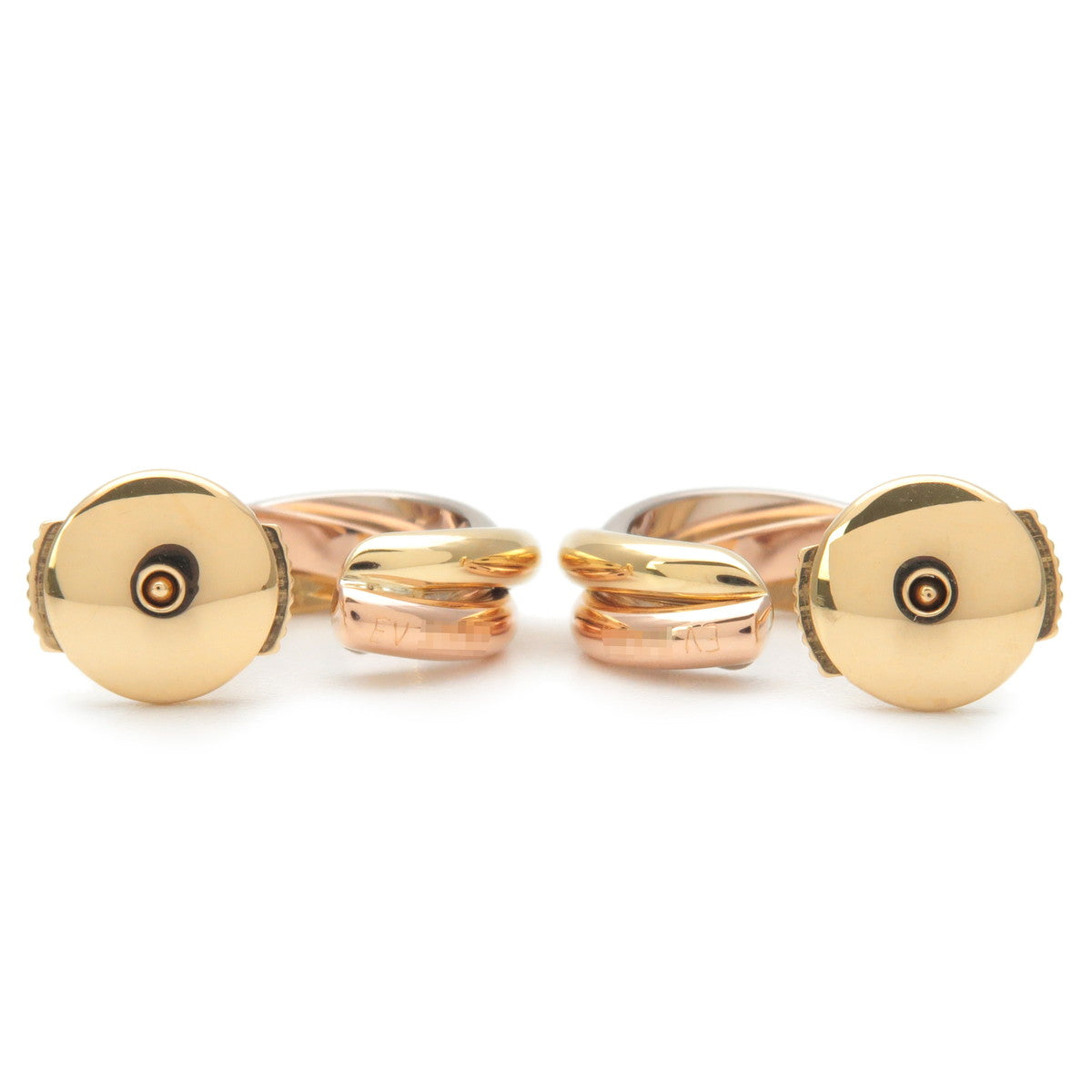Cartier Trinity Earrings K18 Yellow Gold White Gold Pink Gold