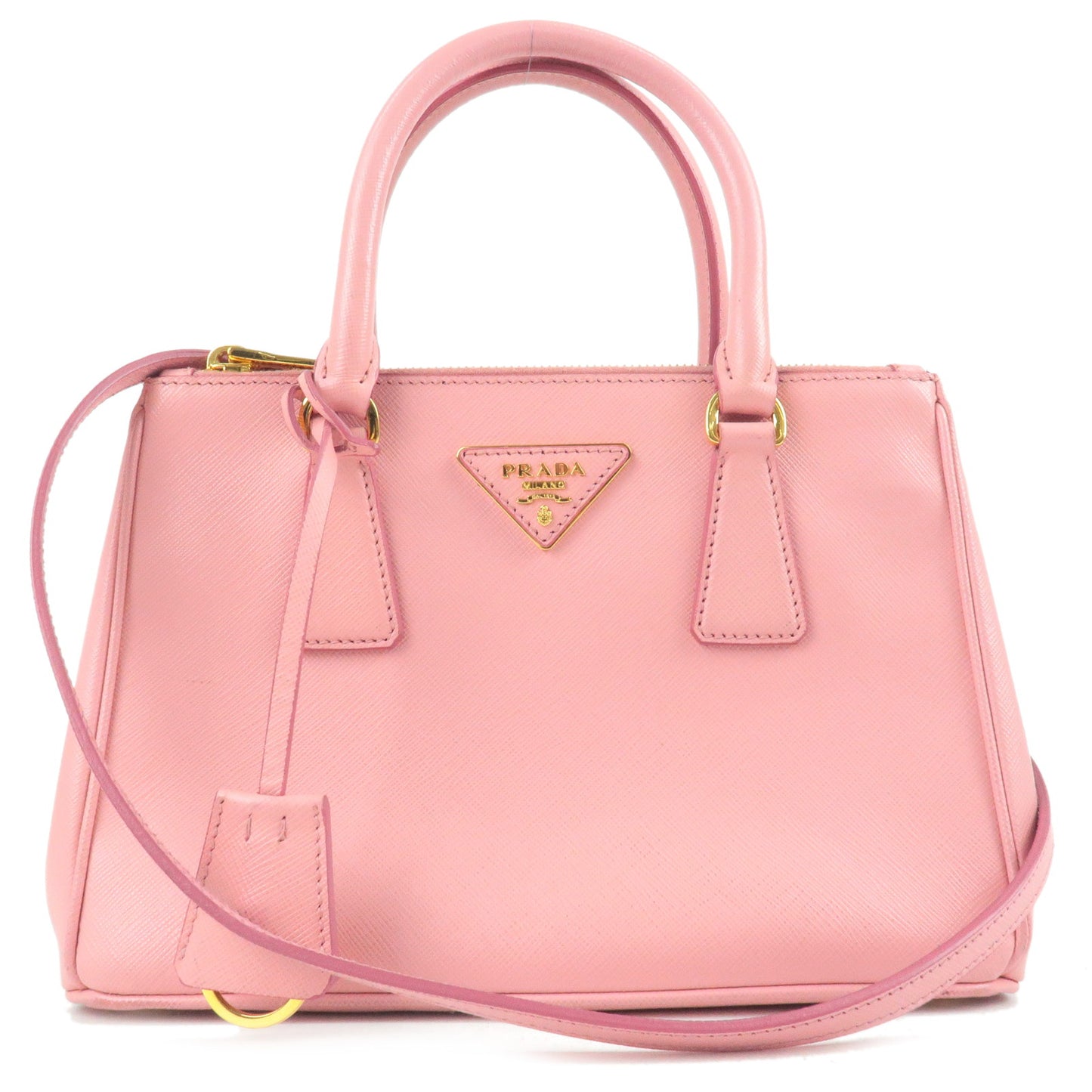 PRADA-Leather-2Way-Hand-Bag-Shoulder-Bag-Pink