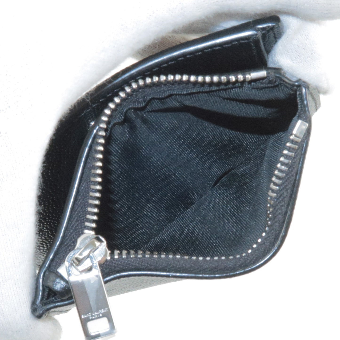 Saint Laurent Paris Leather Bifold Wallet Black 575789