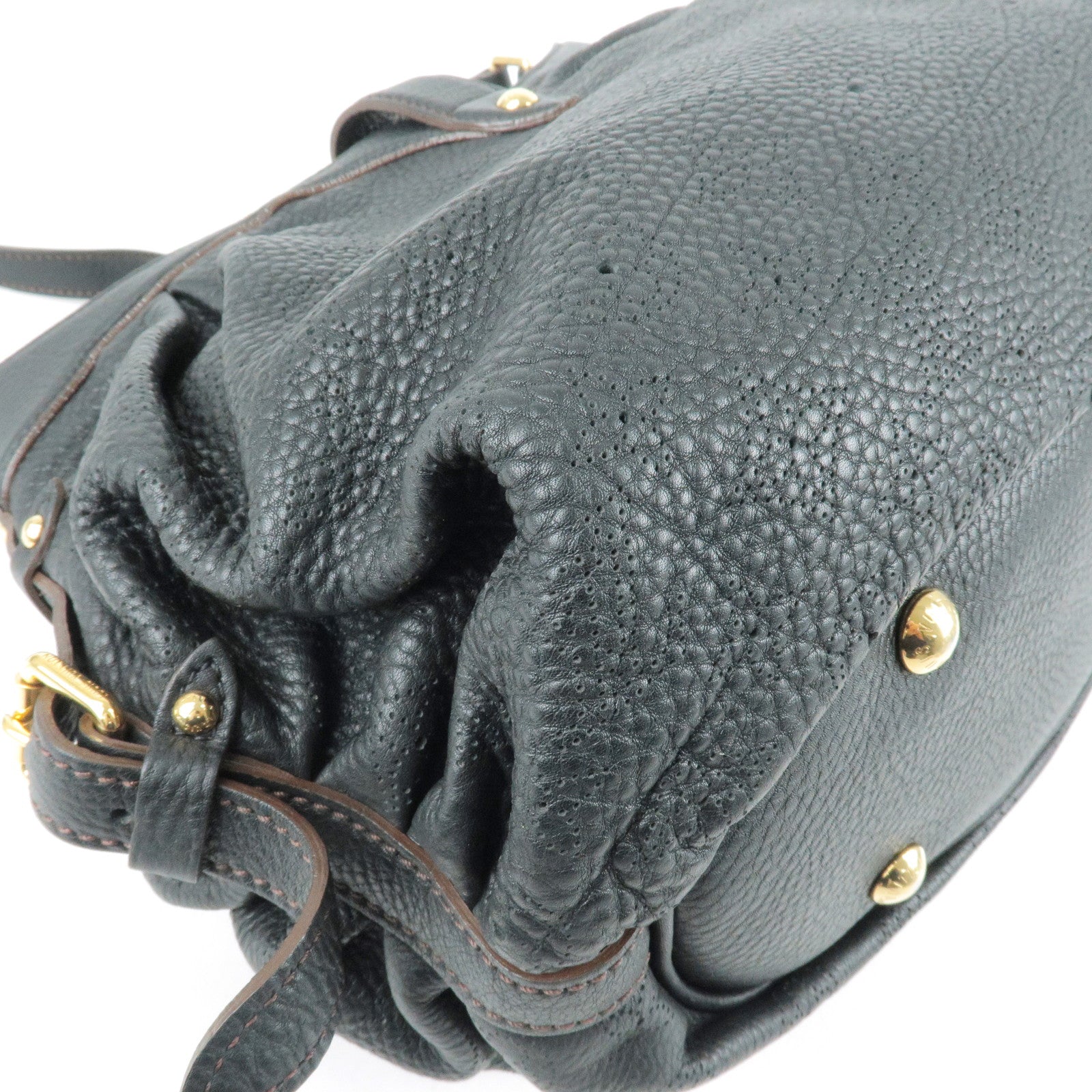 LOUIS VUITTON Mahina XS Monogram Black Leather Shoulder Bag-US