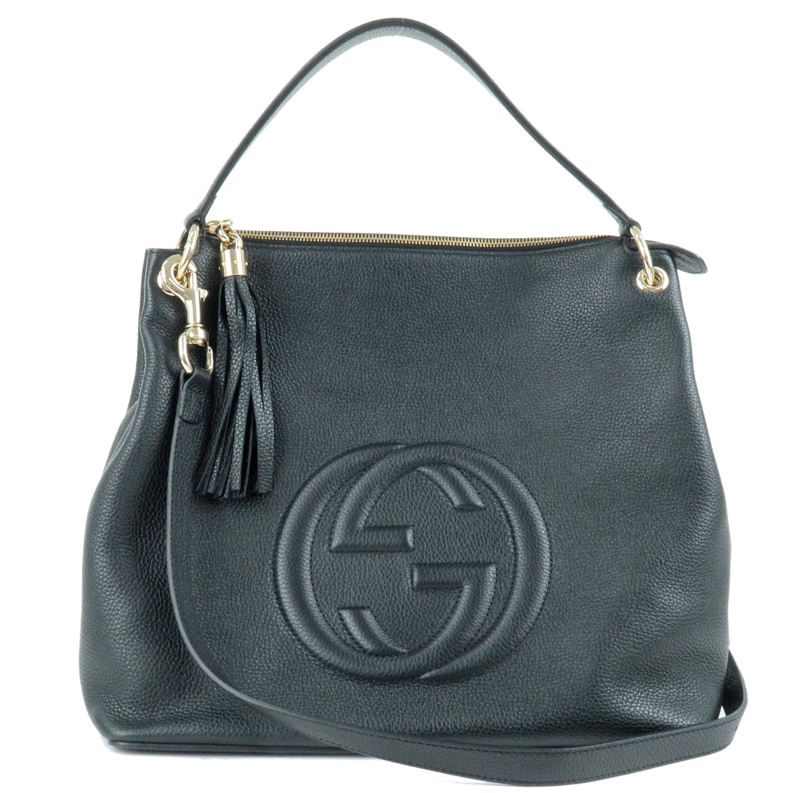 GUCCI-SOHO-Leather-Shoulder-Bag-2Way-Bag-Black-536194