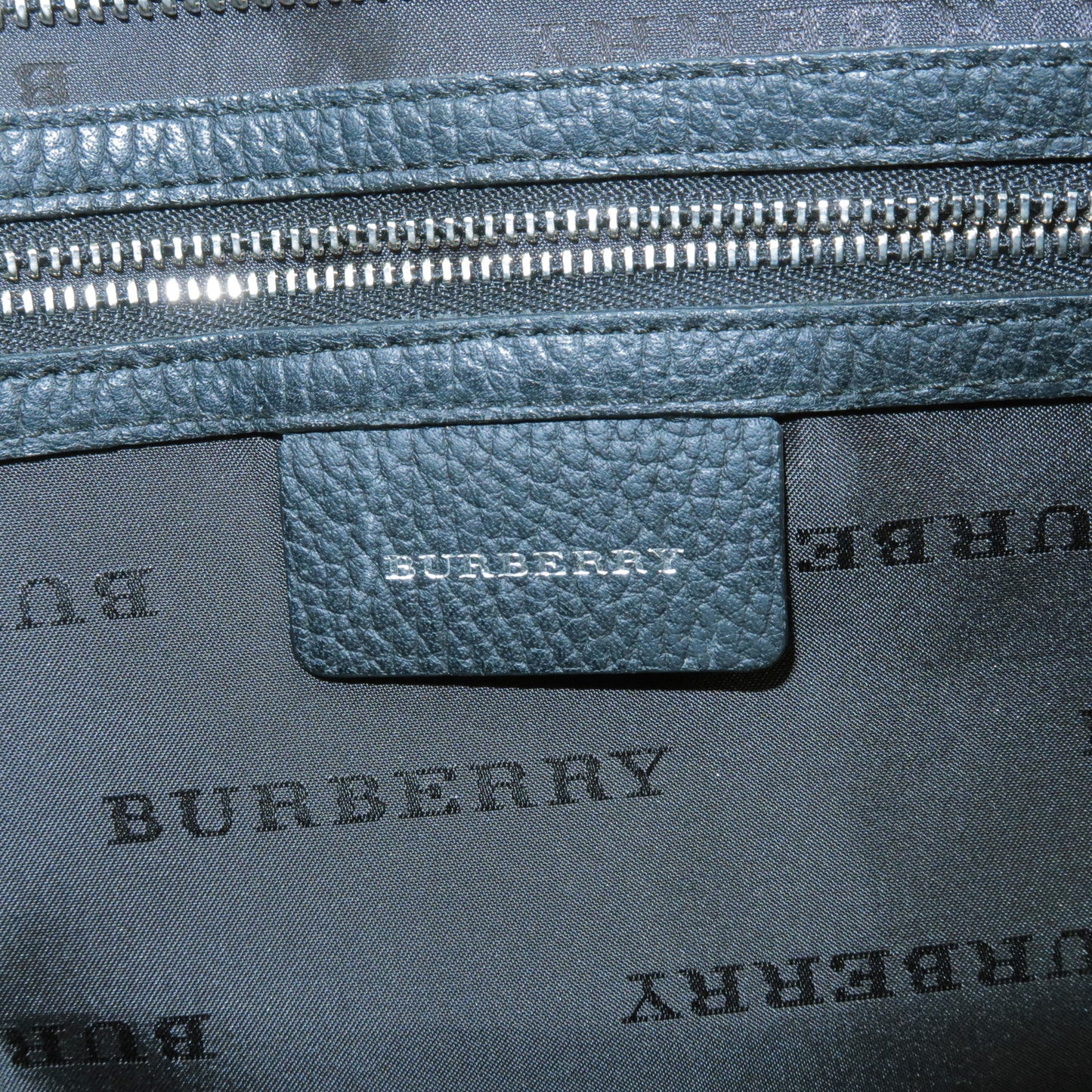 BURBERRY Nova Plaid Canvas Leather Tote Bag Black Beige