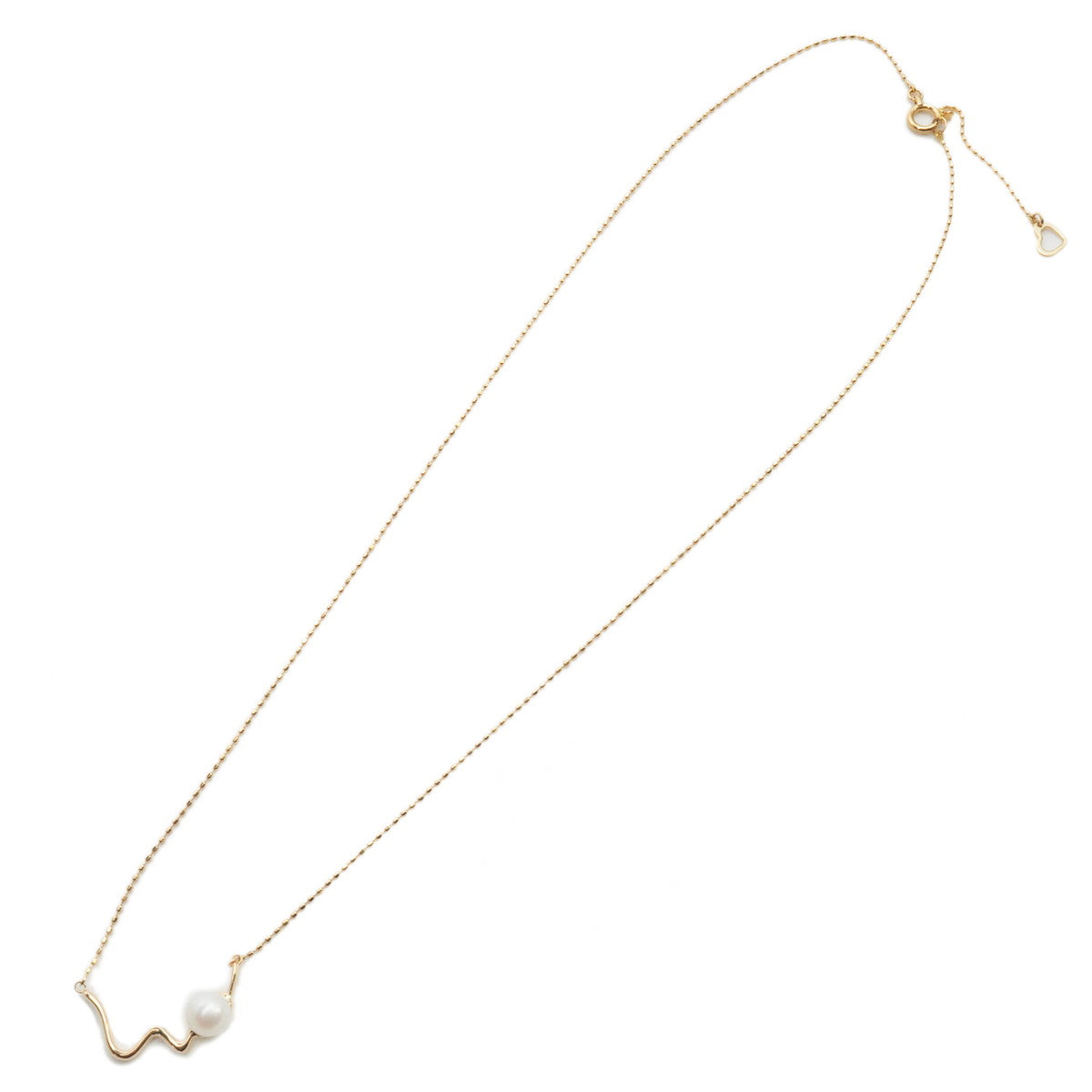 Ponte Vecchio Pearl Necklace K18 750 Yellow Gold 5.1mm Pearl