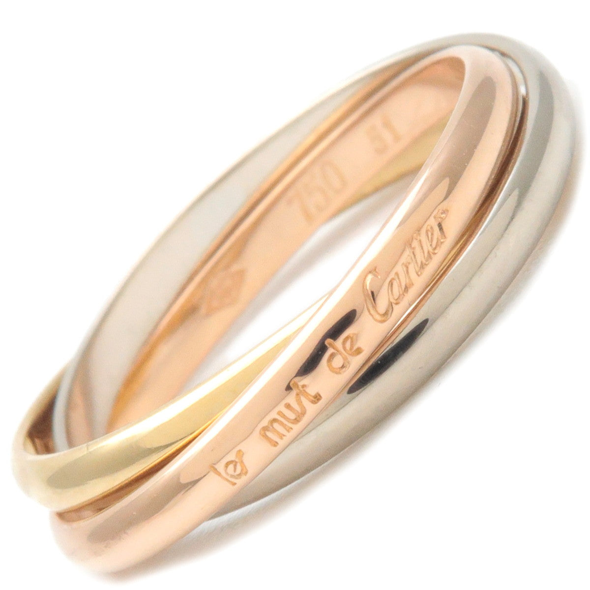 Cartier-Trinity-Ring-K18-750-Yellow-Gold-White-Gold-Pink-Gold-#51