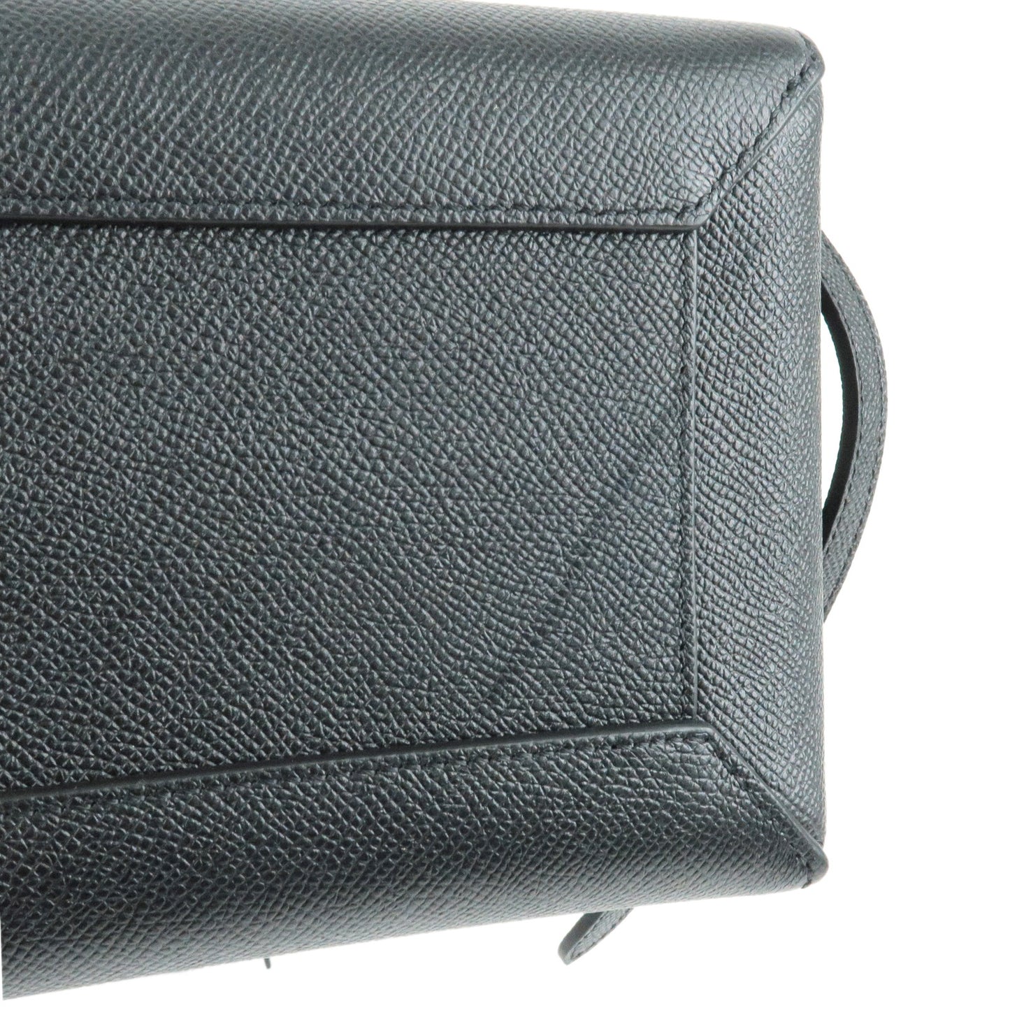 CELINE Leather Micro Belt Bag 2Way Shoulder Bag Black 189153