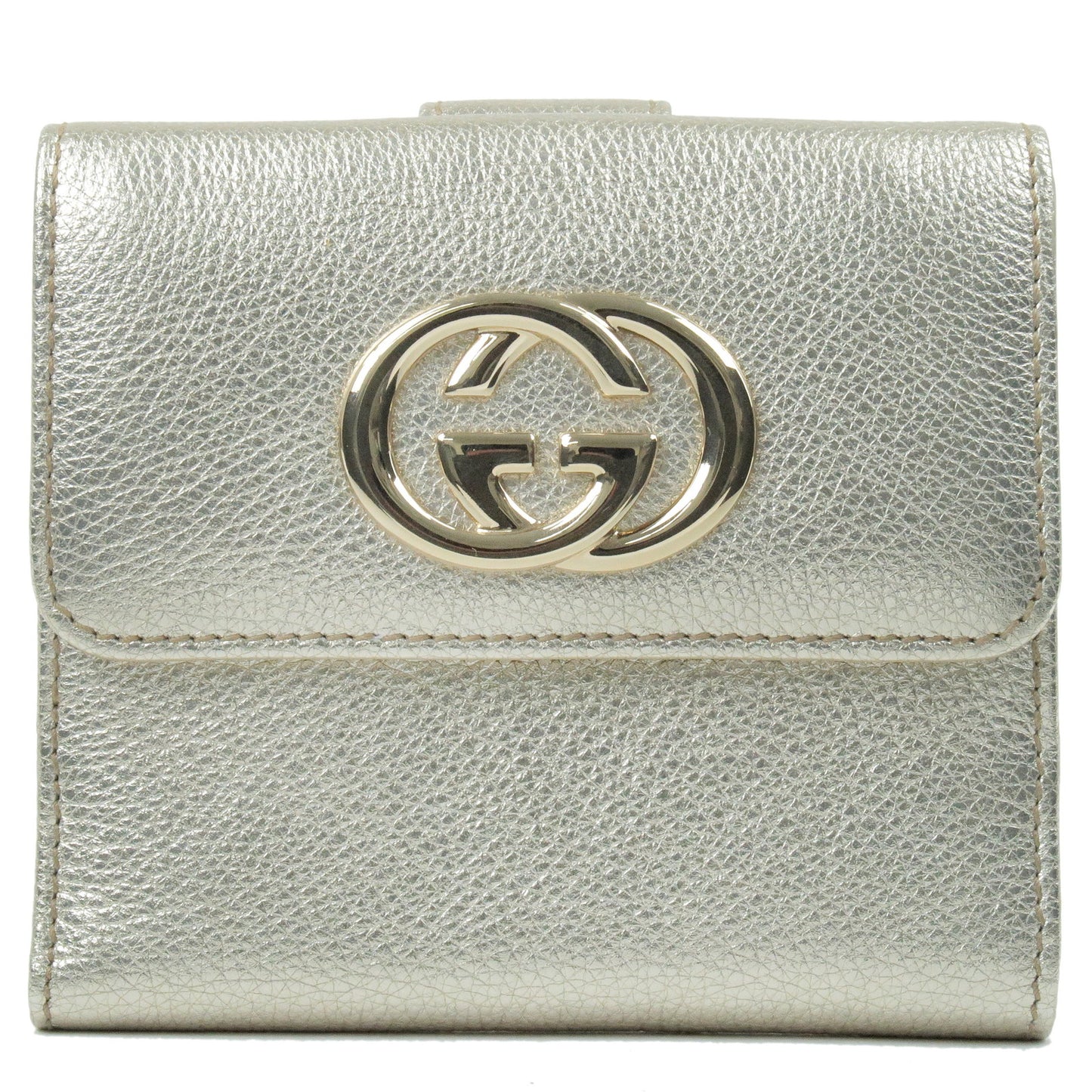 GUCCI-Interlocking-G-Leather-Double-Hook-Wallet-Gold-162759