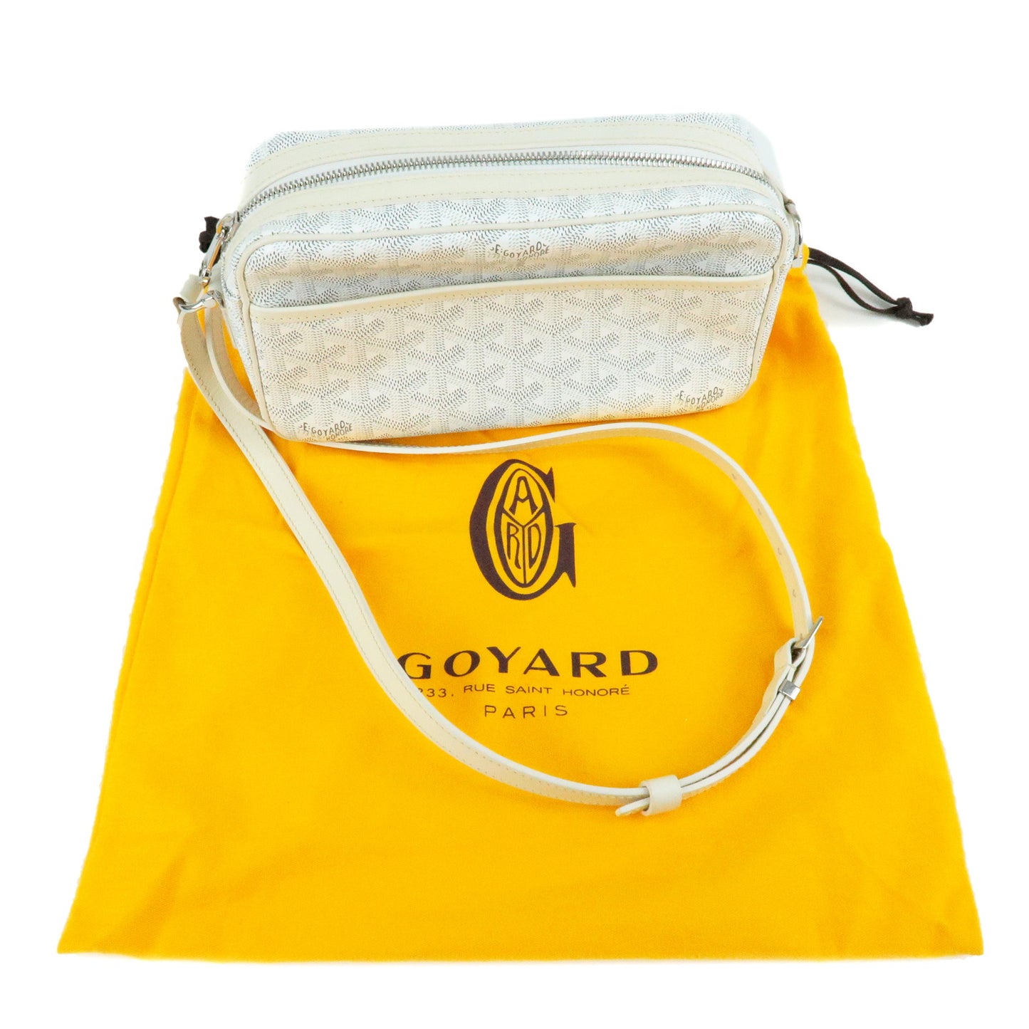 GOYARD PVC Leather Shoulder Bag Crossbody Bag White