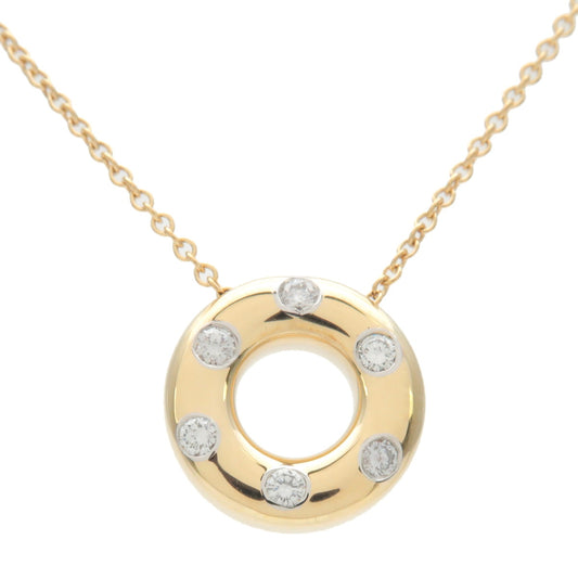 Tiffany&Co.-Dots-Circle-6P-Diamond-Necklace-K18-750YG-PT950