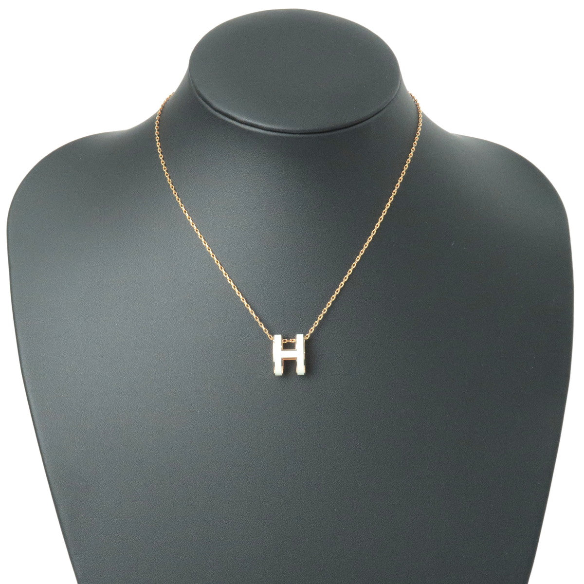 Hermes Black Mini Pop H Pendant Necklace – Madison Avenue Couture