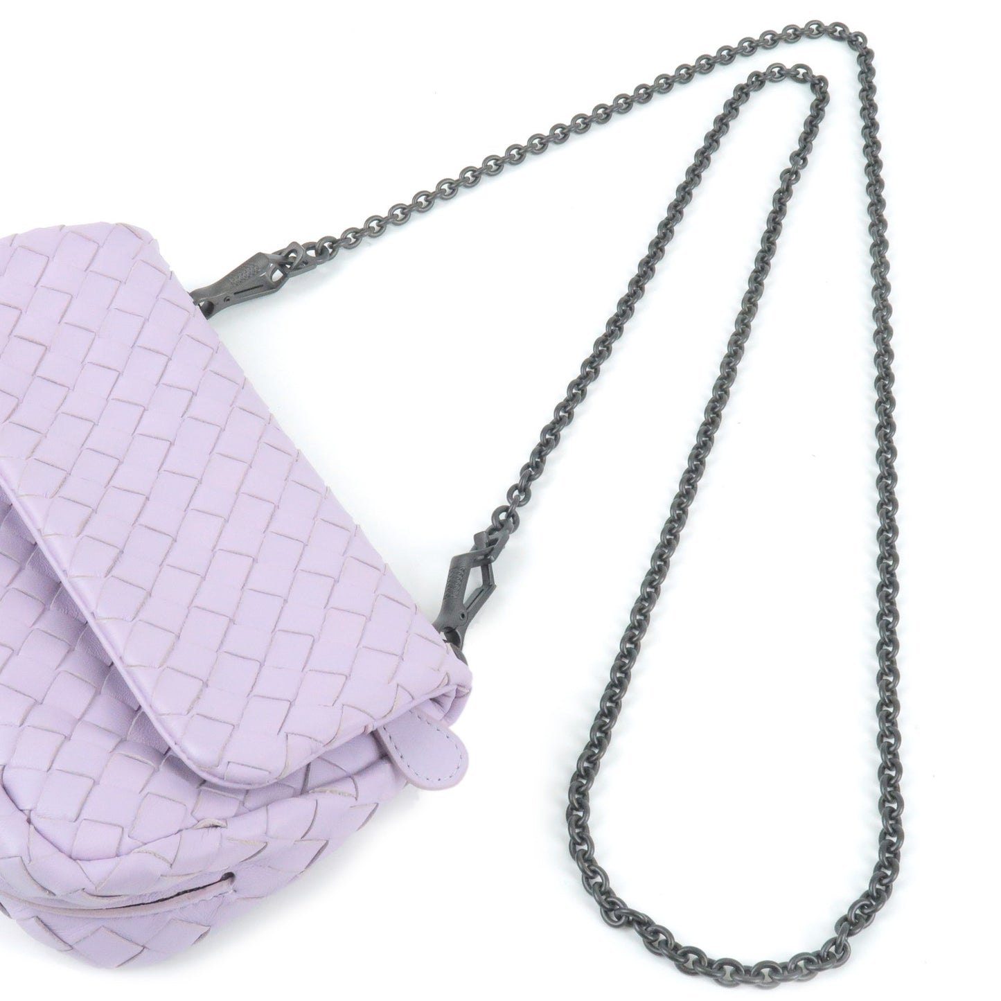 BOTTEGA VENETA Intrecciato Leather Shoulder Bag Lavender