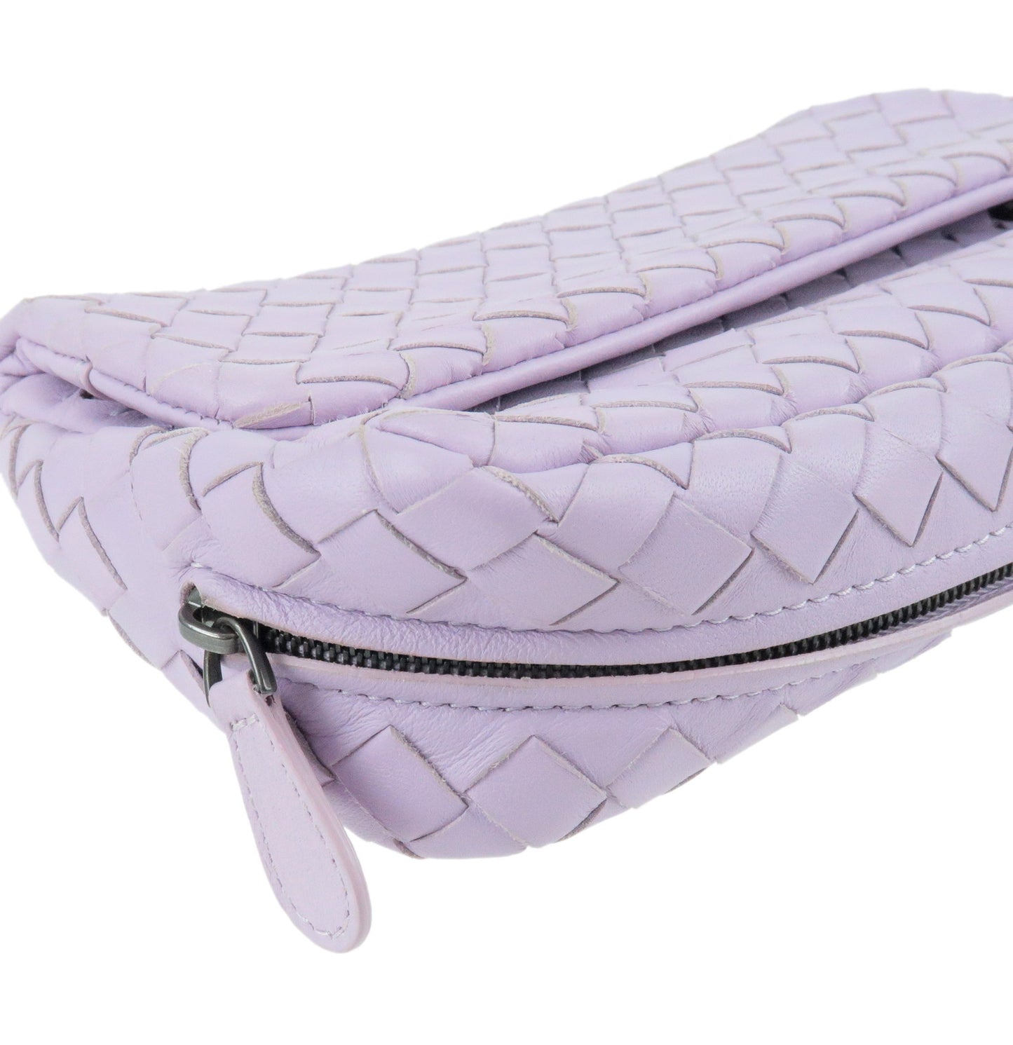 BOTTEGA VENETA Intrecciato Leather Shoulder Bag Lavender