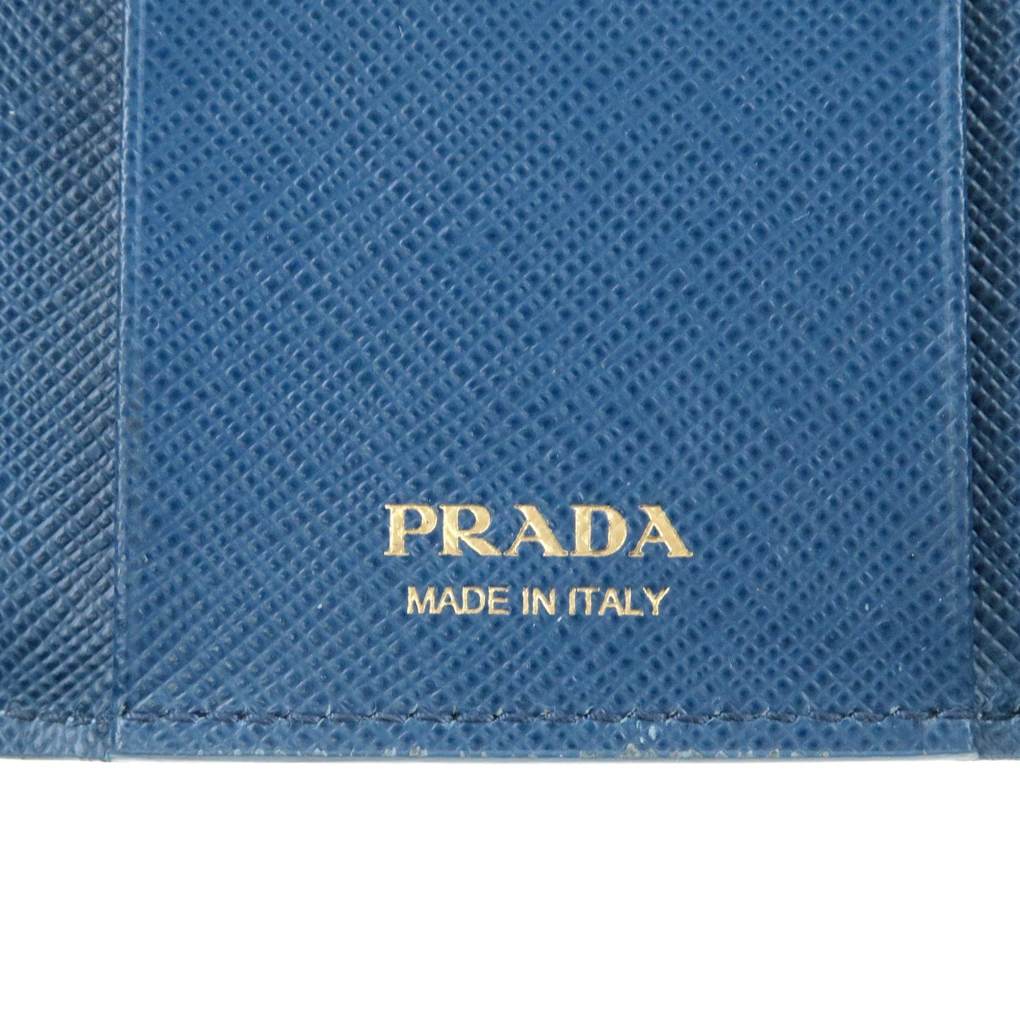 PRADA Leather Floral Pattern 6 Key Case Key Holder Light Blue