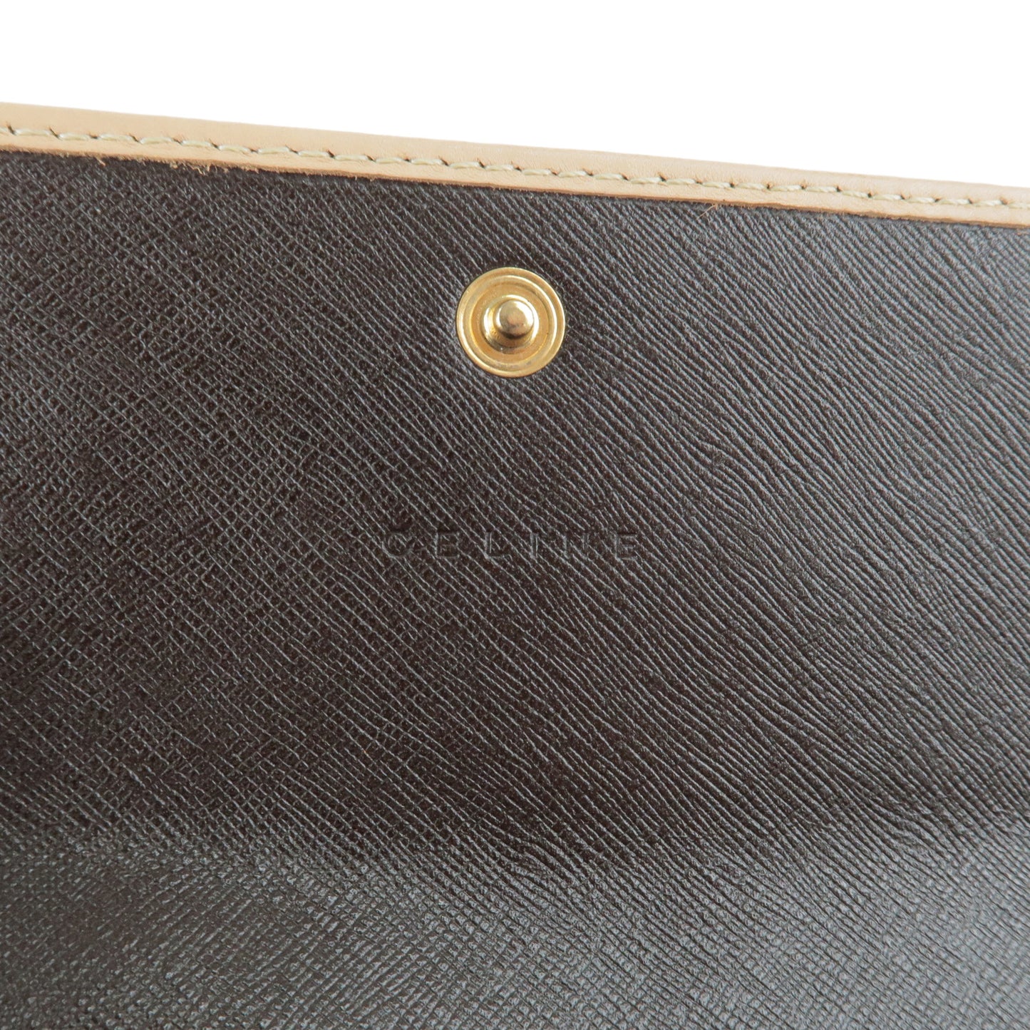 CELINE Macadam PVC Leather Tri-Fold Wallet Small Wallet Brown