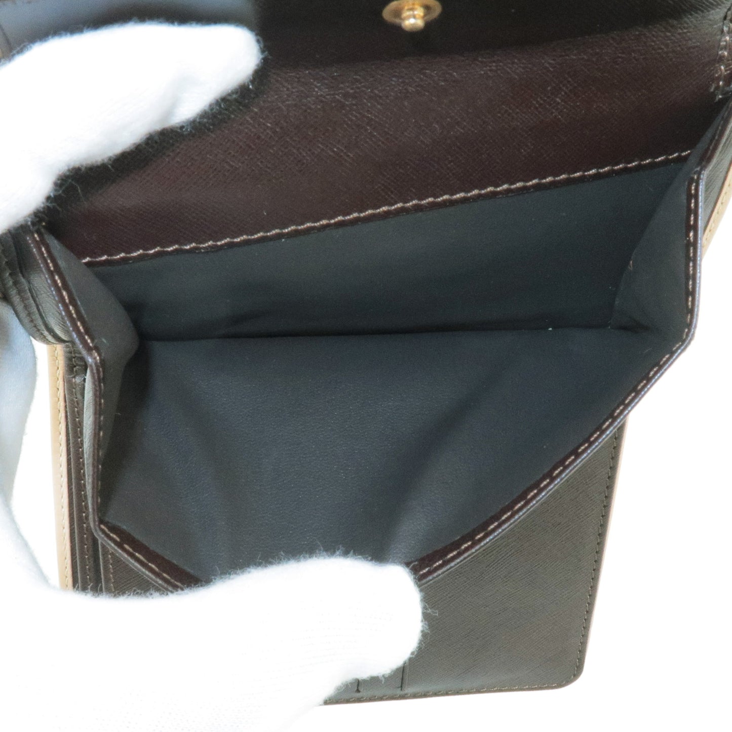 CELINE Macadam PVC Leather Tri-Fold Wallet Small Wallet Brown