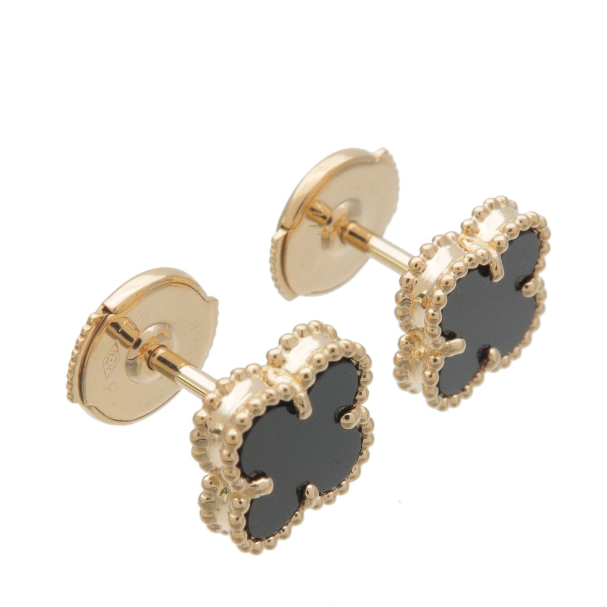 Van-Cleef-&-Arpels-Sweet-Alhambra-Earrings-Onyx-K18YG-750YG