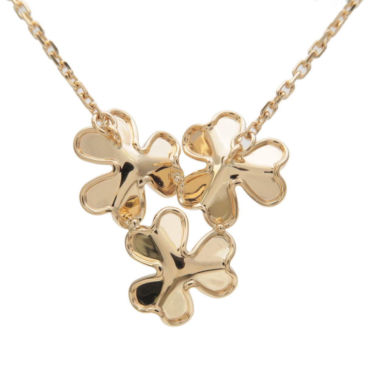 Van Cleef & Arpels Frivole Mini 3 Flowers Diamond Necklace K18YG