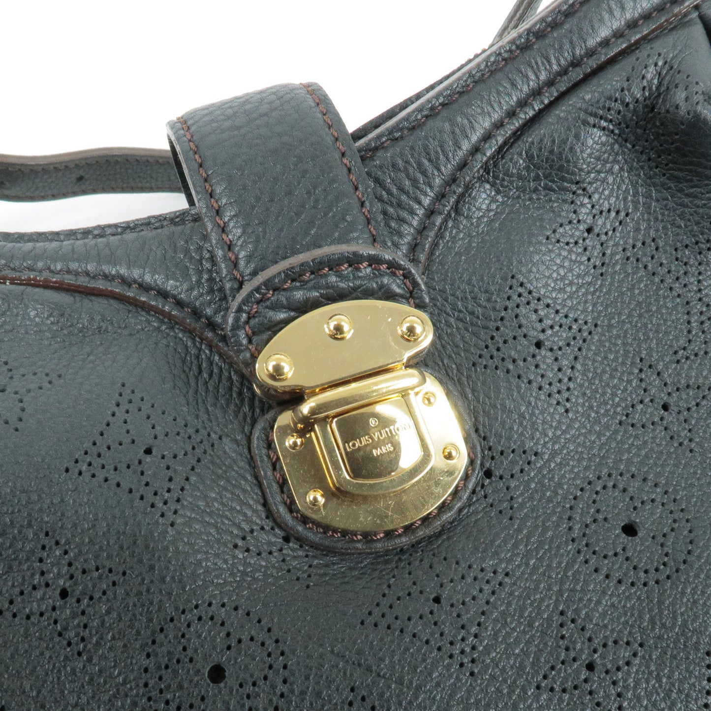 Louis Vuitton Monogram Mahina XS Shoulder Bag Noir Black M95660