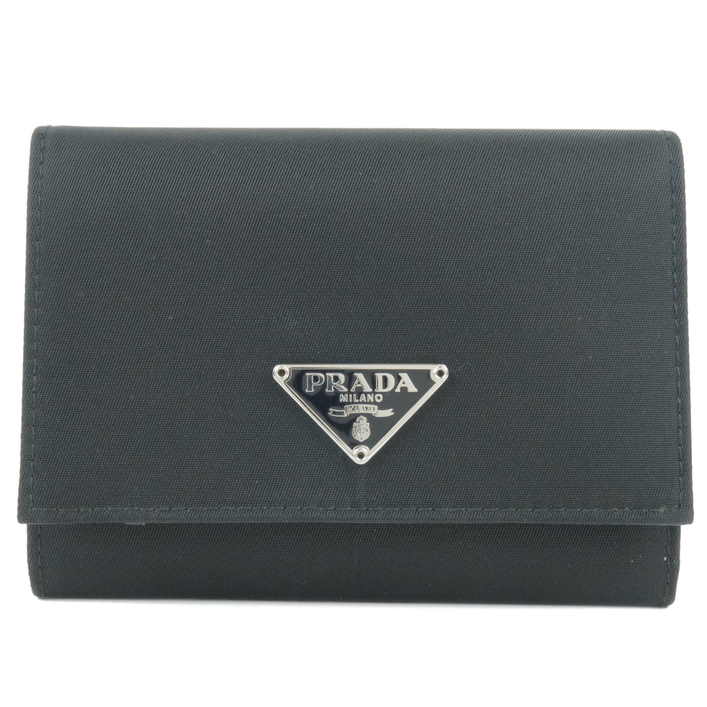 PRADA-Logo-Nylon-Bi-Fold-Coin-Case-Nero-Black-1M0842