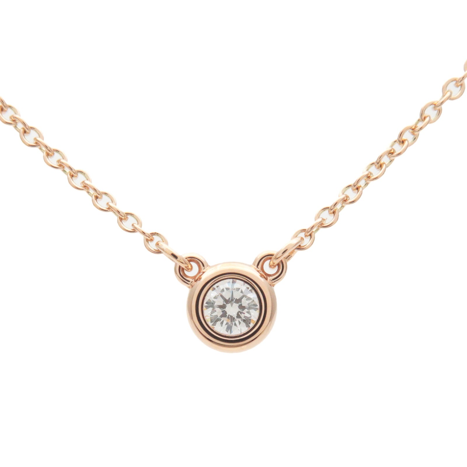 Tiffany&Co.-By-the-Yard-1P-Diamond-Necklace-0.07ct-Rose-Gold